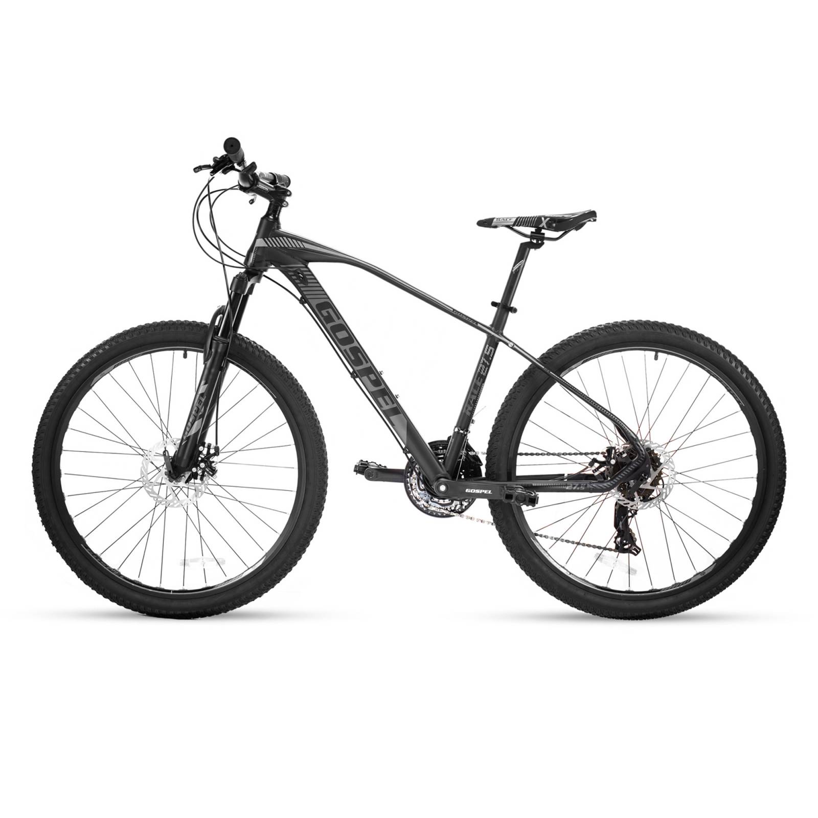 Bicicleta Montaña R27 5 Aluminio 24 Vel Negro Gospel