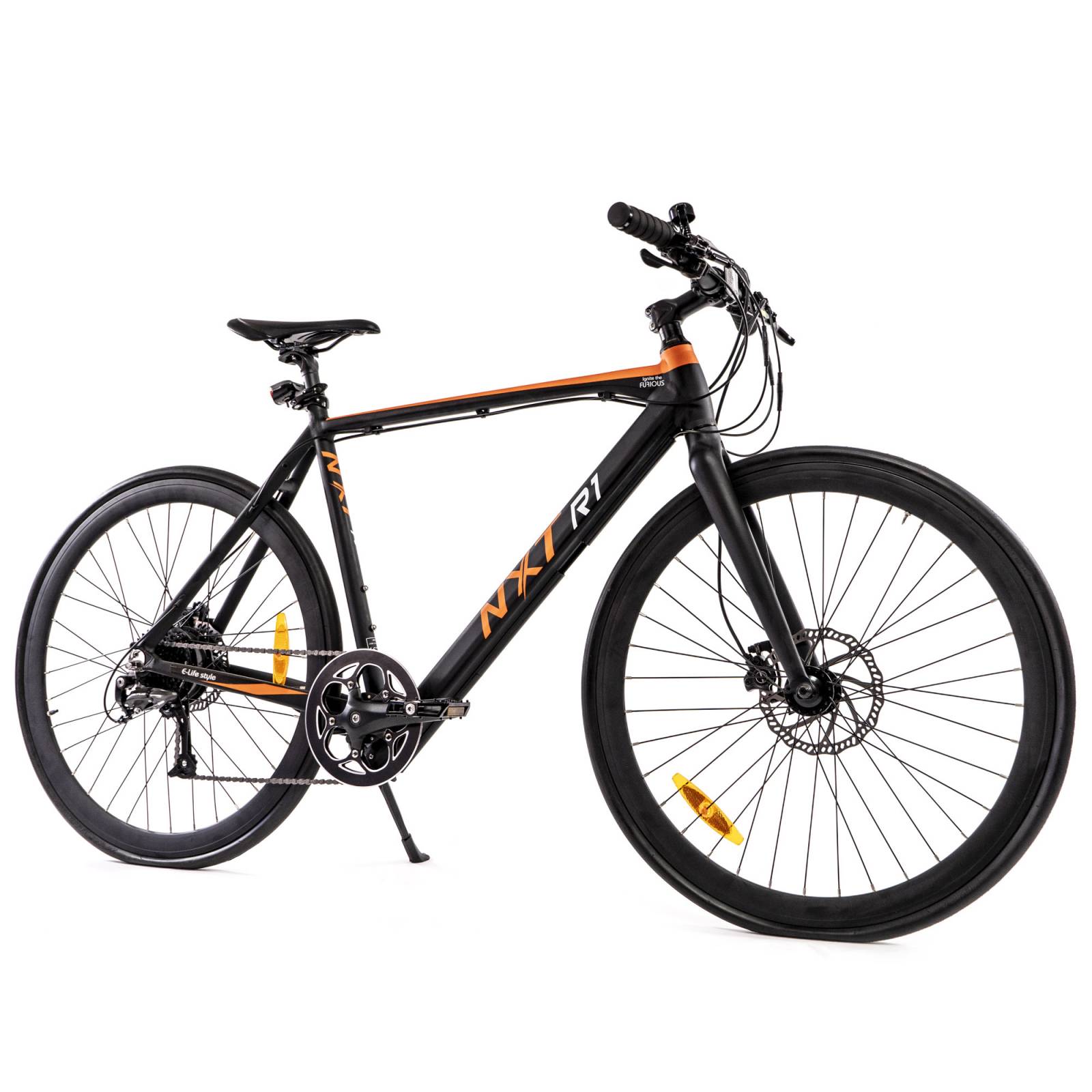 Bicicleta Ruta R27 5 Electrica R1 Aluminio Naranja Ntx