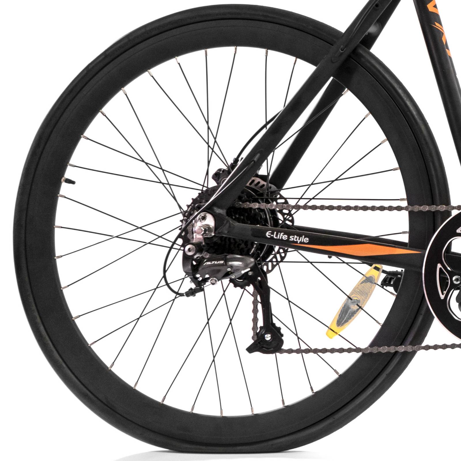 Bicicleta Ruta R27 5 Electrica R1 Aluminio Naranja Ntx