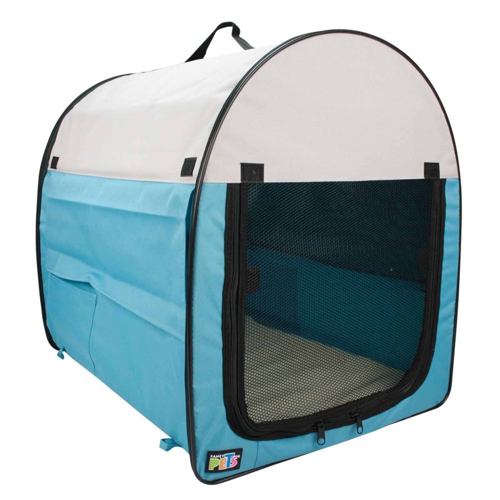 Casa Perros Portatil de Tela Azul para Interior Fancy Pets