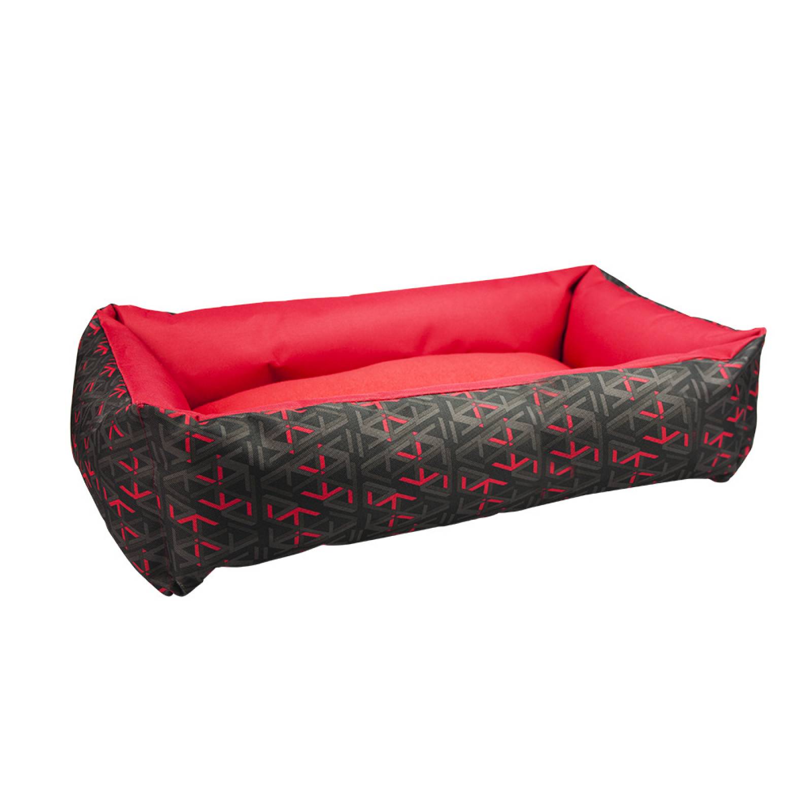 Cama Rectangular Perro Mediano Lucky Rojo Fancy Pets