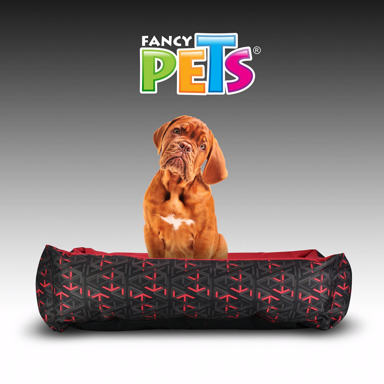 Cama Rectangular Perro Mediano Lucky Rojo Fancy Pets
