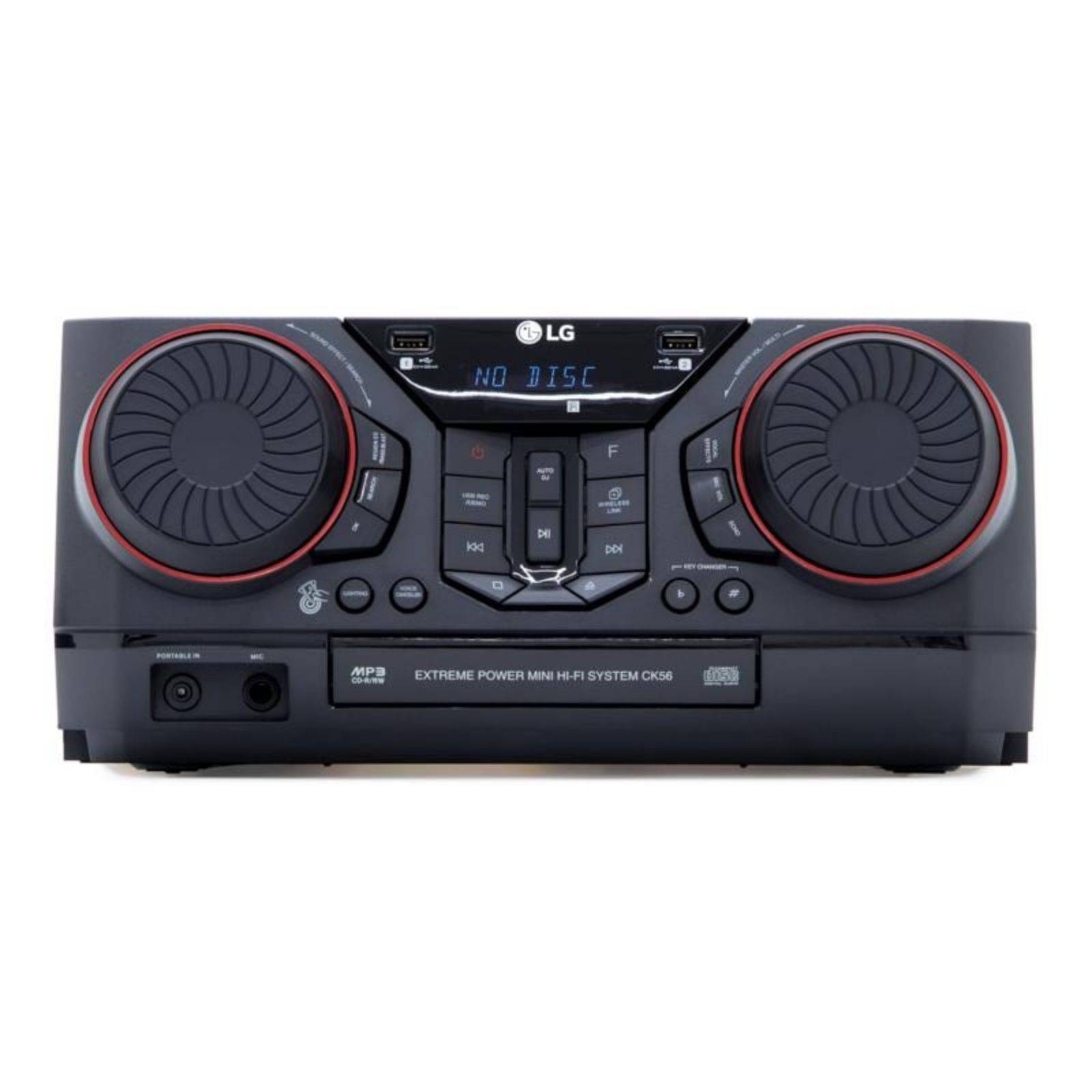 Minicomponente Bluetooth Karaoke USB 1100W XBOOM CK57 LG