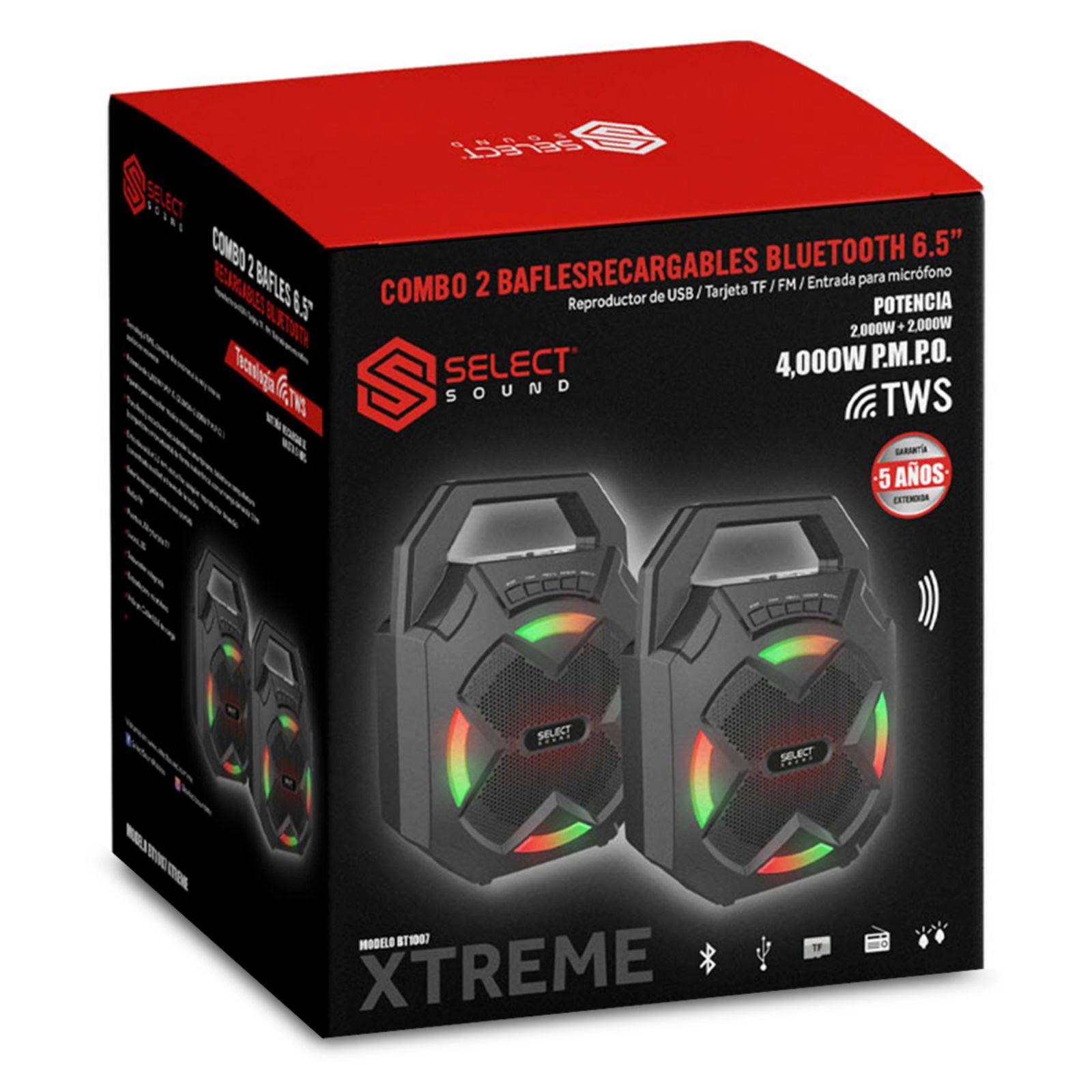 Bocina Bafle 6 5 Bluetooth Portátil USB BT1007 Select Sound
