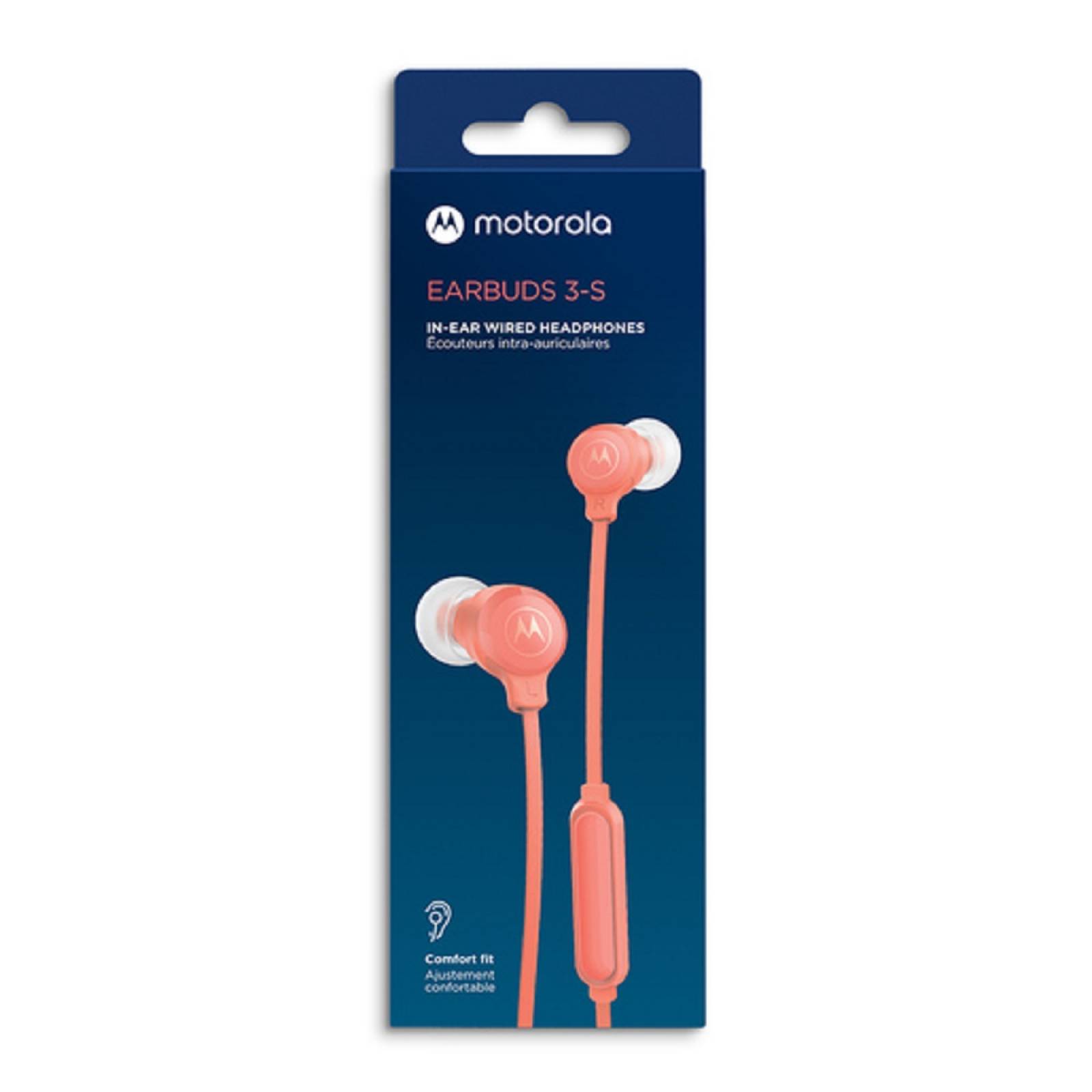 Audifonos Motorola Earbuds 3s Alámbrico In Ear Coral 3 5mm