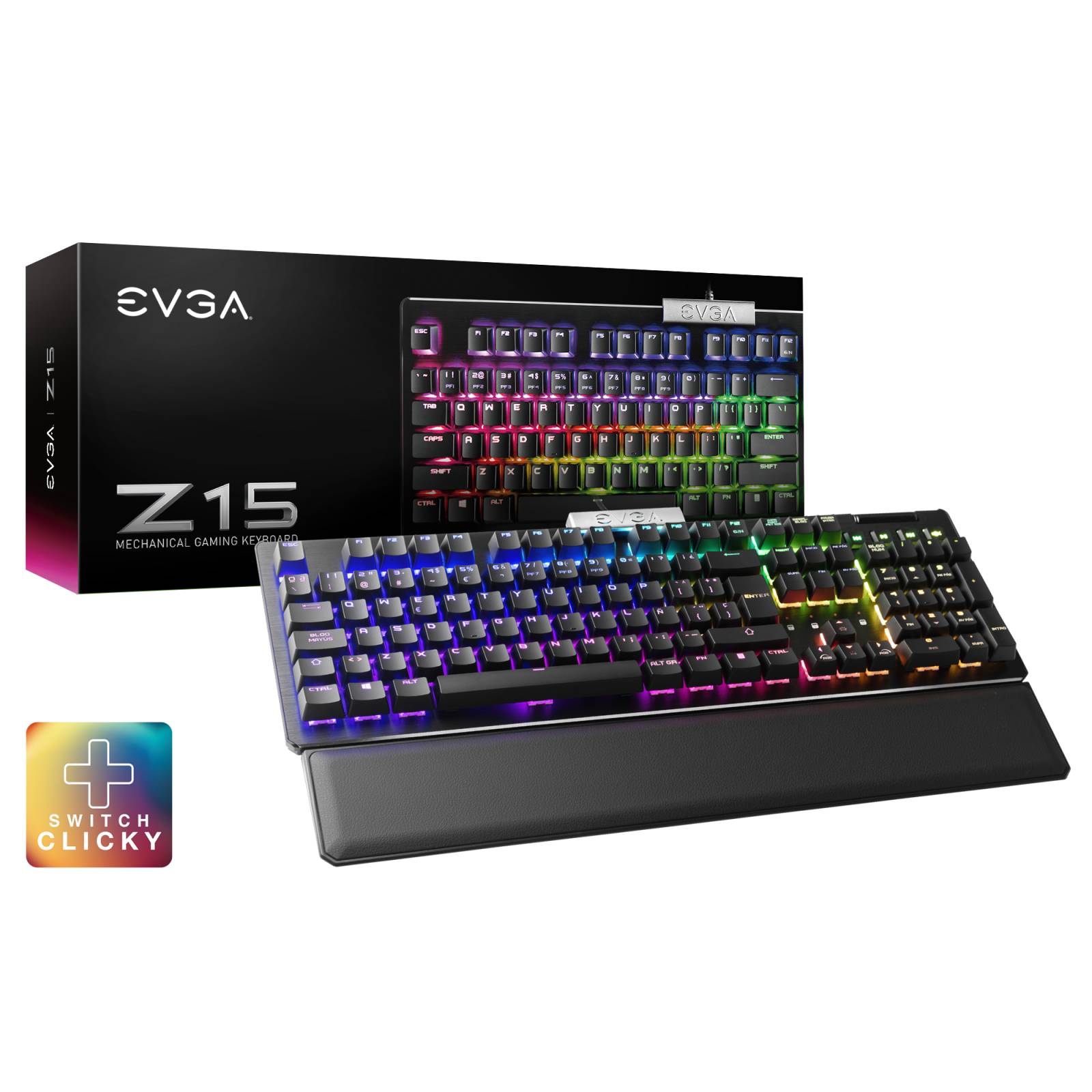TECLADO EVGA Z15 822 W1 15SP K2 RGB HOT SWAP USB 3 2 4000HZ