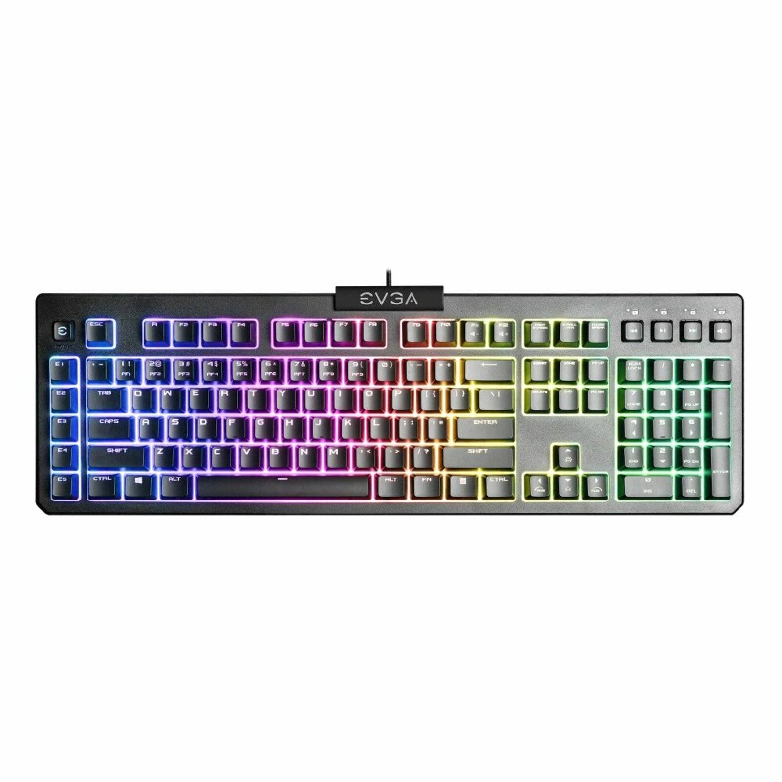 Teclado EVGA Z12 834 W0 12SP K2 RGB MEMBRANA USB 2 0 IP32 MULTIMEDIA