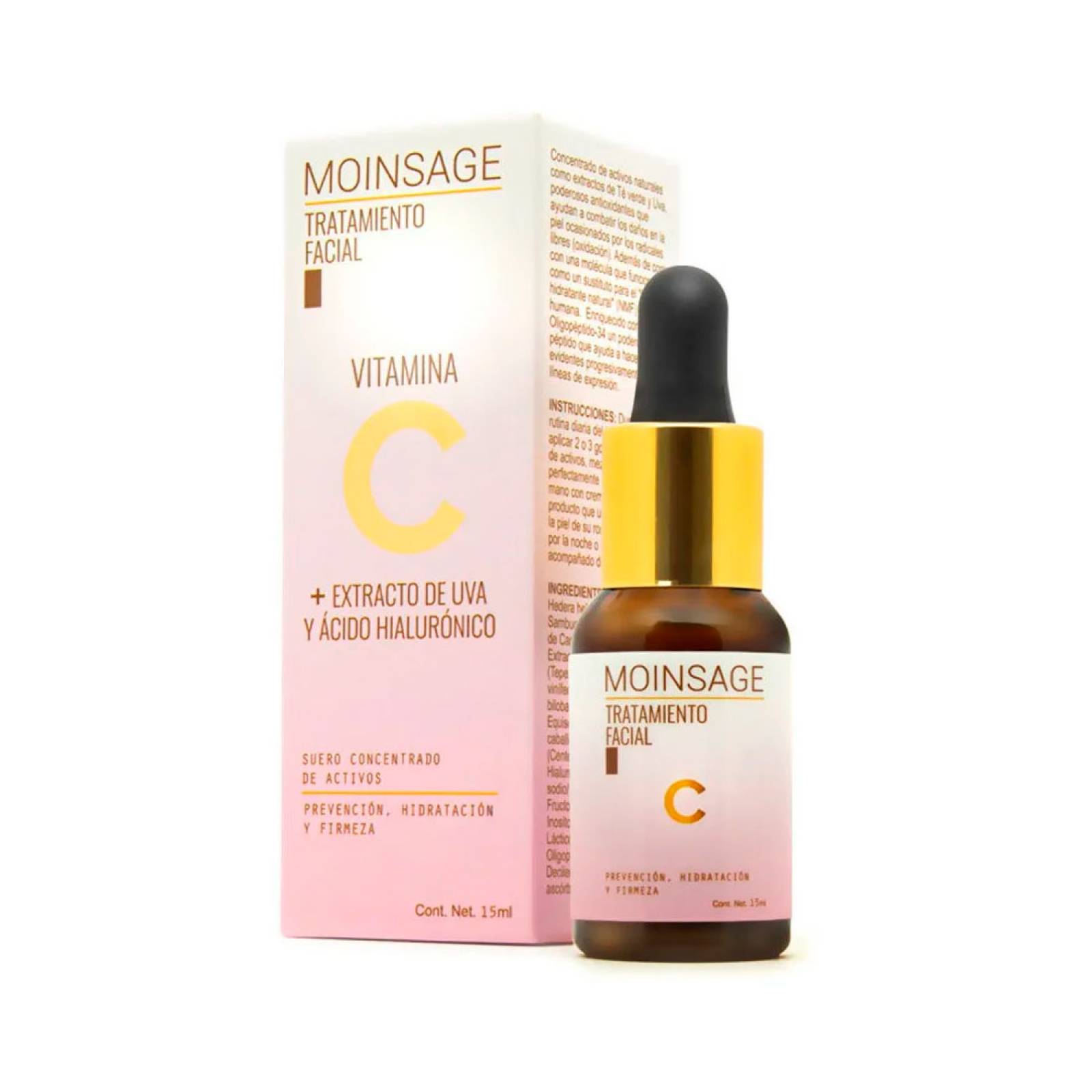 Serum Facial Vitamina C Extracto de Uva 15ml Moinsage
