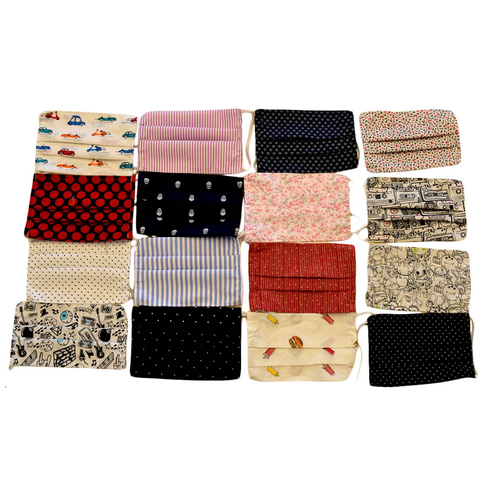 Paquete 50 Cubrebocas Tela Triple Pliegue Envío Incluido