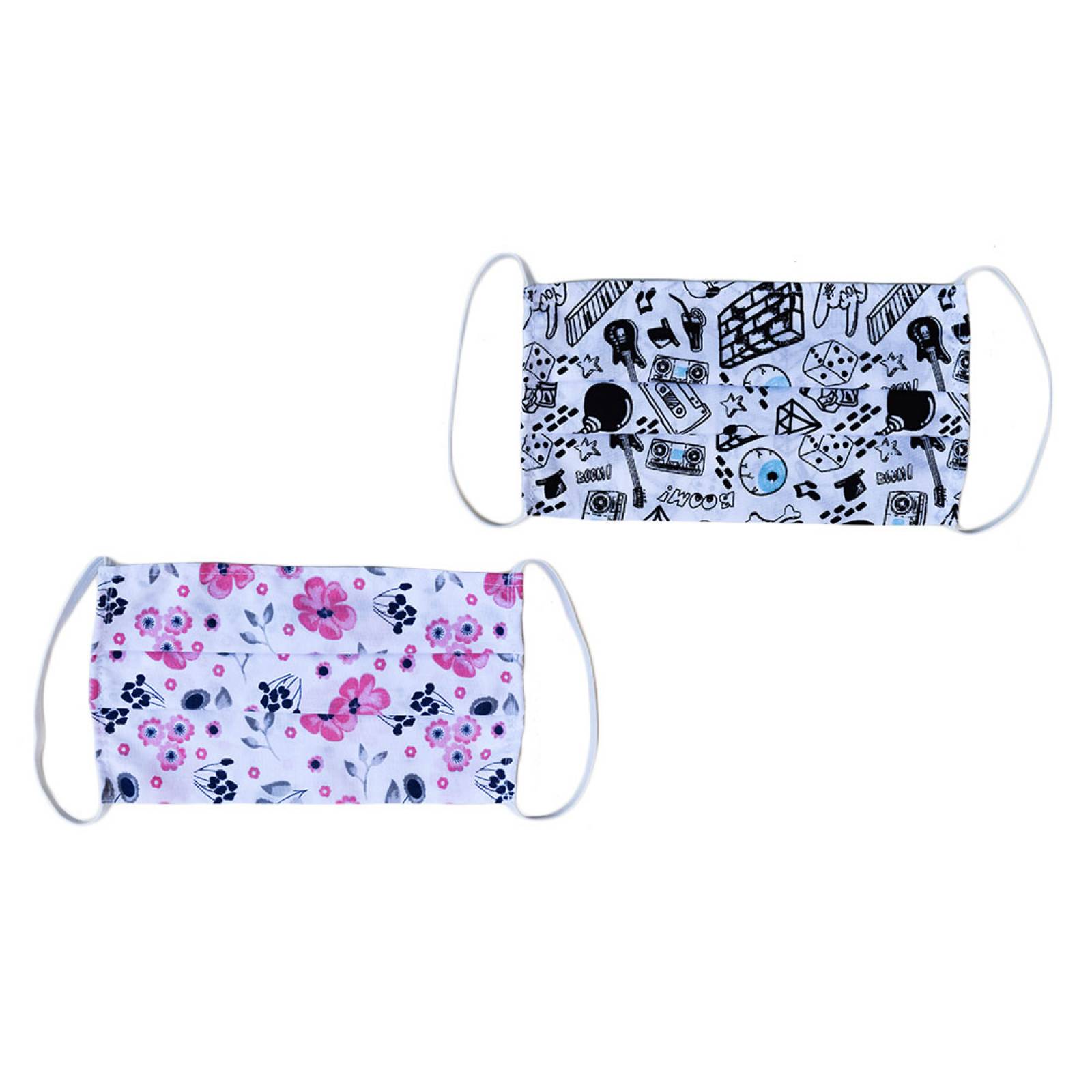 Paquete 50 Cubrebocas Tela Triple Pliegue Envío Incluido