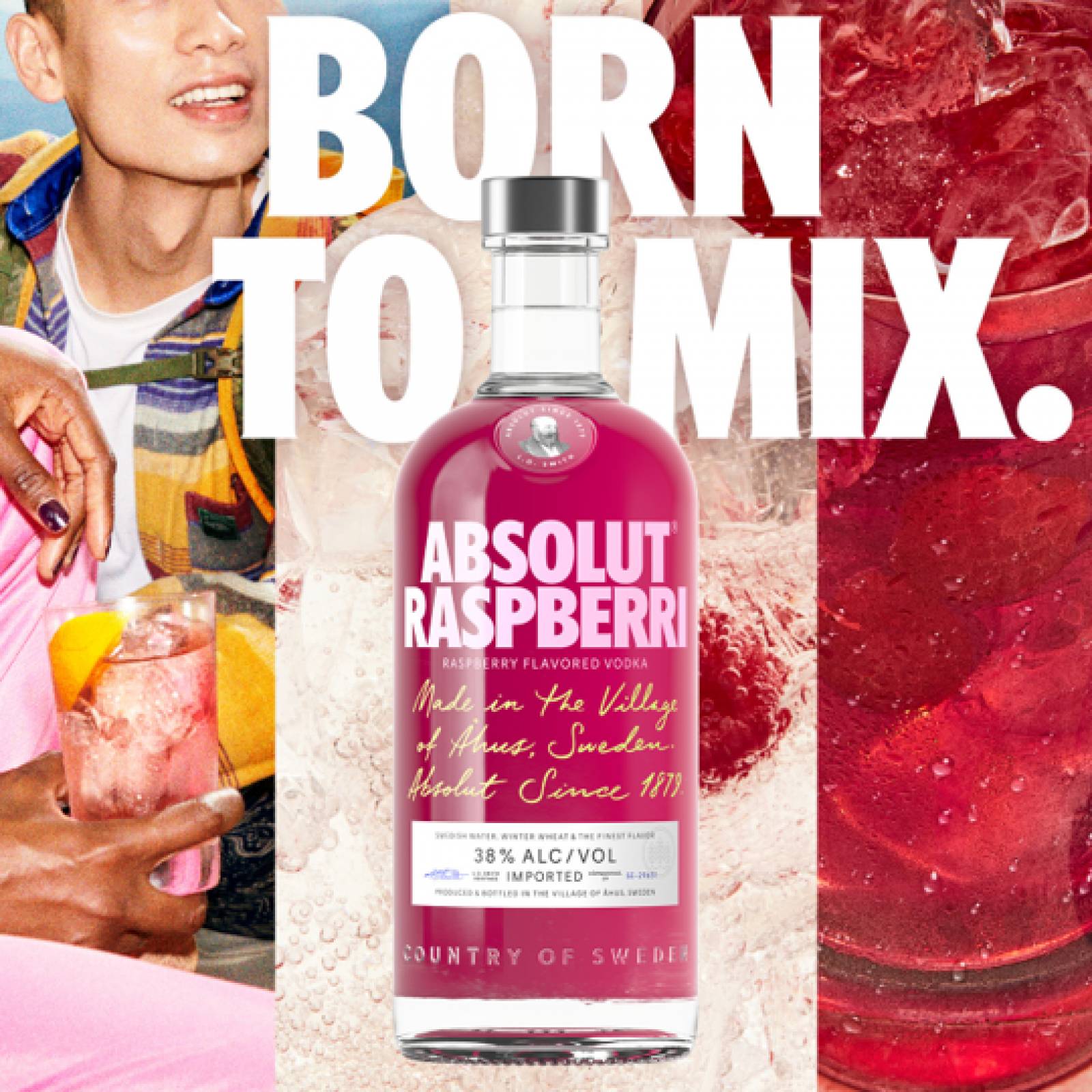 Absolut Raspberri Vodka 750 ML
