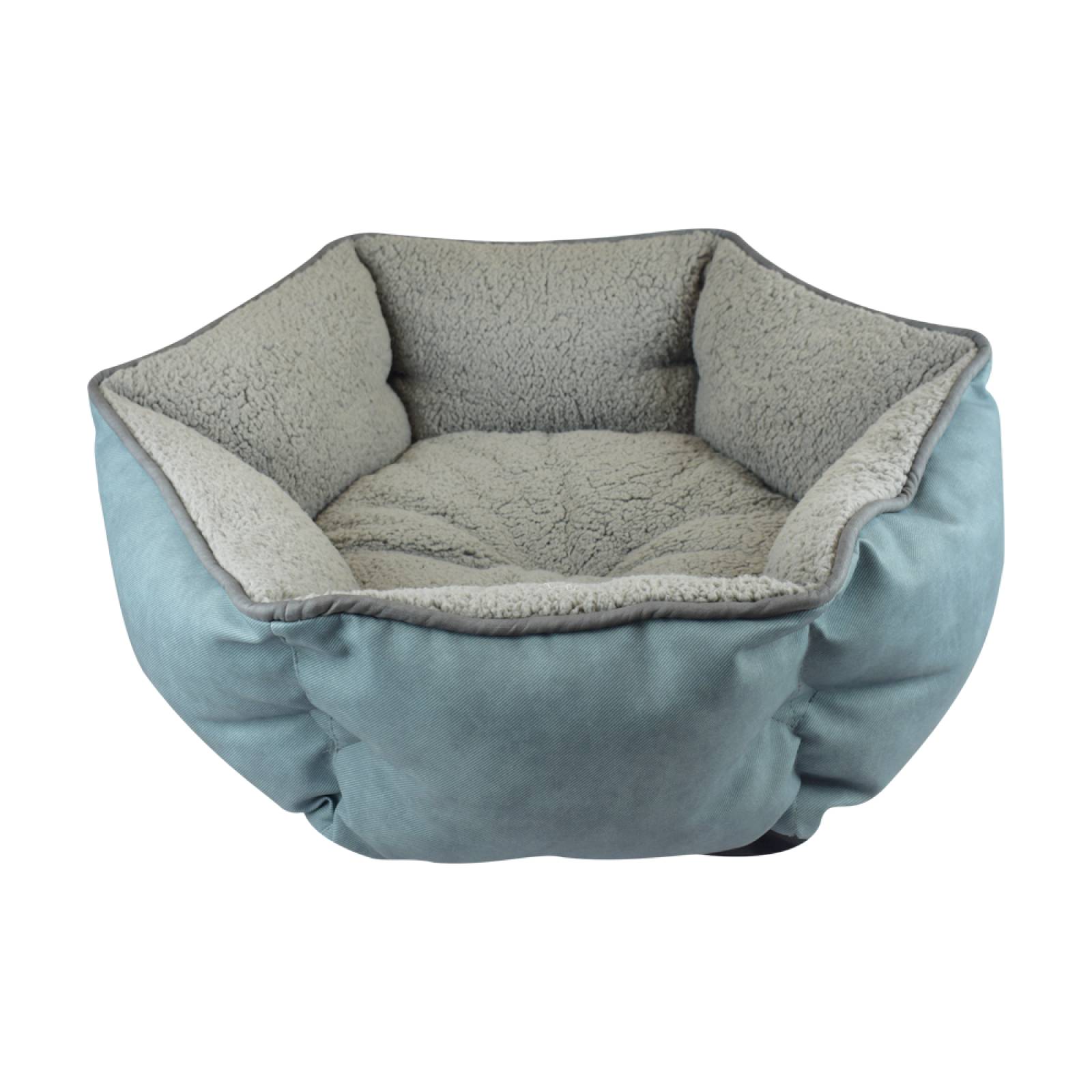 Cama de Tela Hexagonal Perros de Raza Chica Azul Fancy Pets