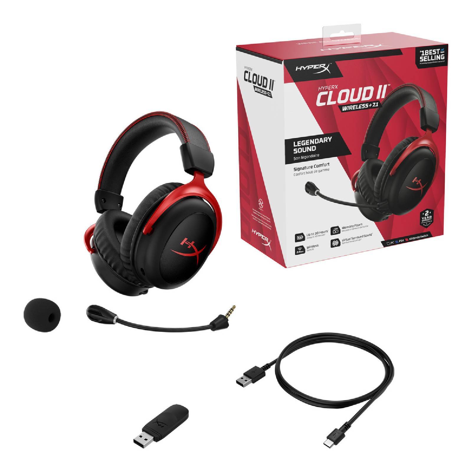 Audífonos Bluetooth Gamer Xbox Cloud II Wireless HyperX