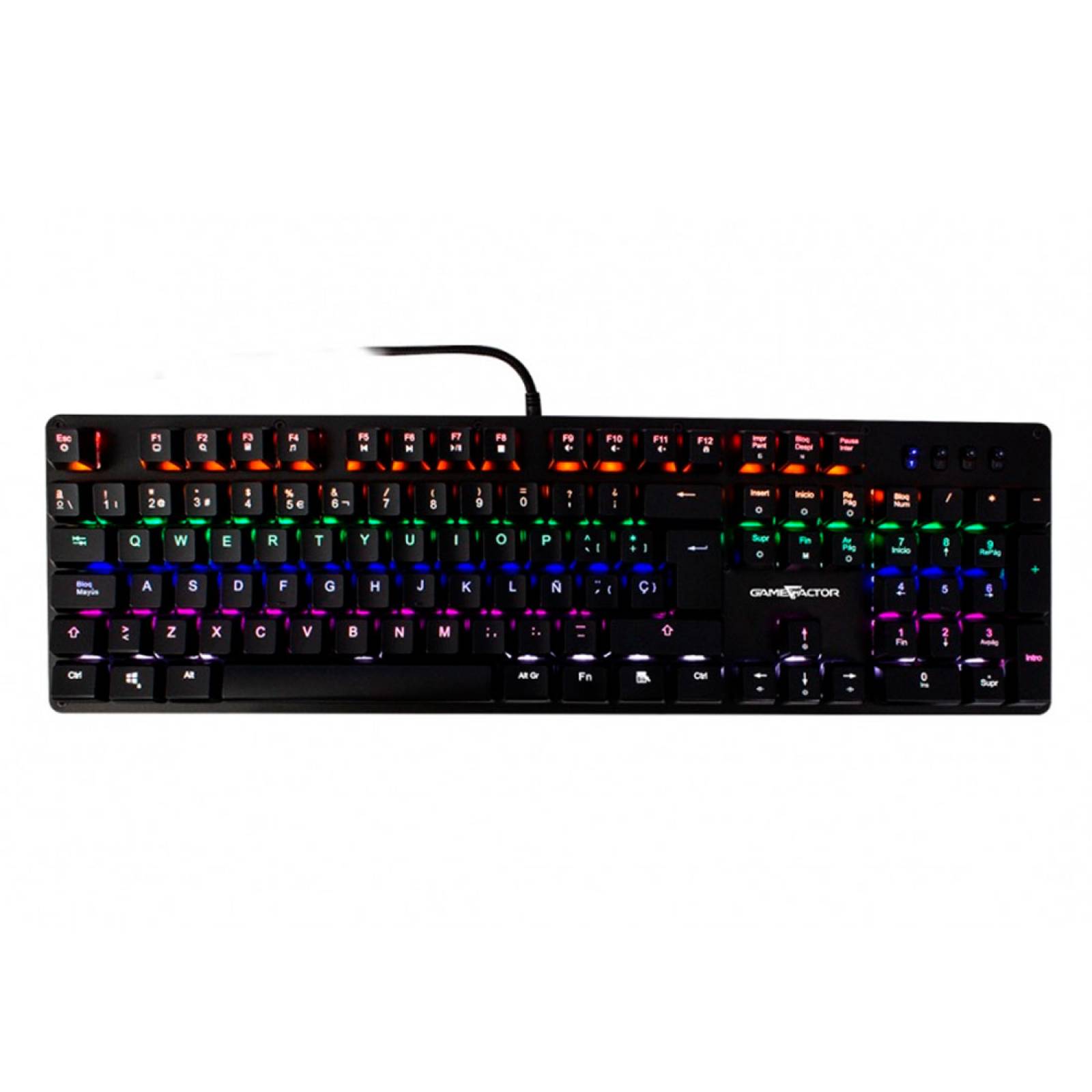 Teclado Estándar KBG400 Diseño Qwerty Led RGB Azul Vorago