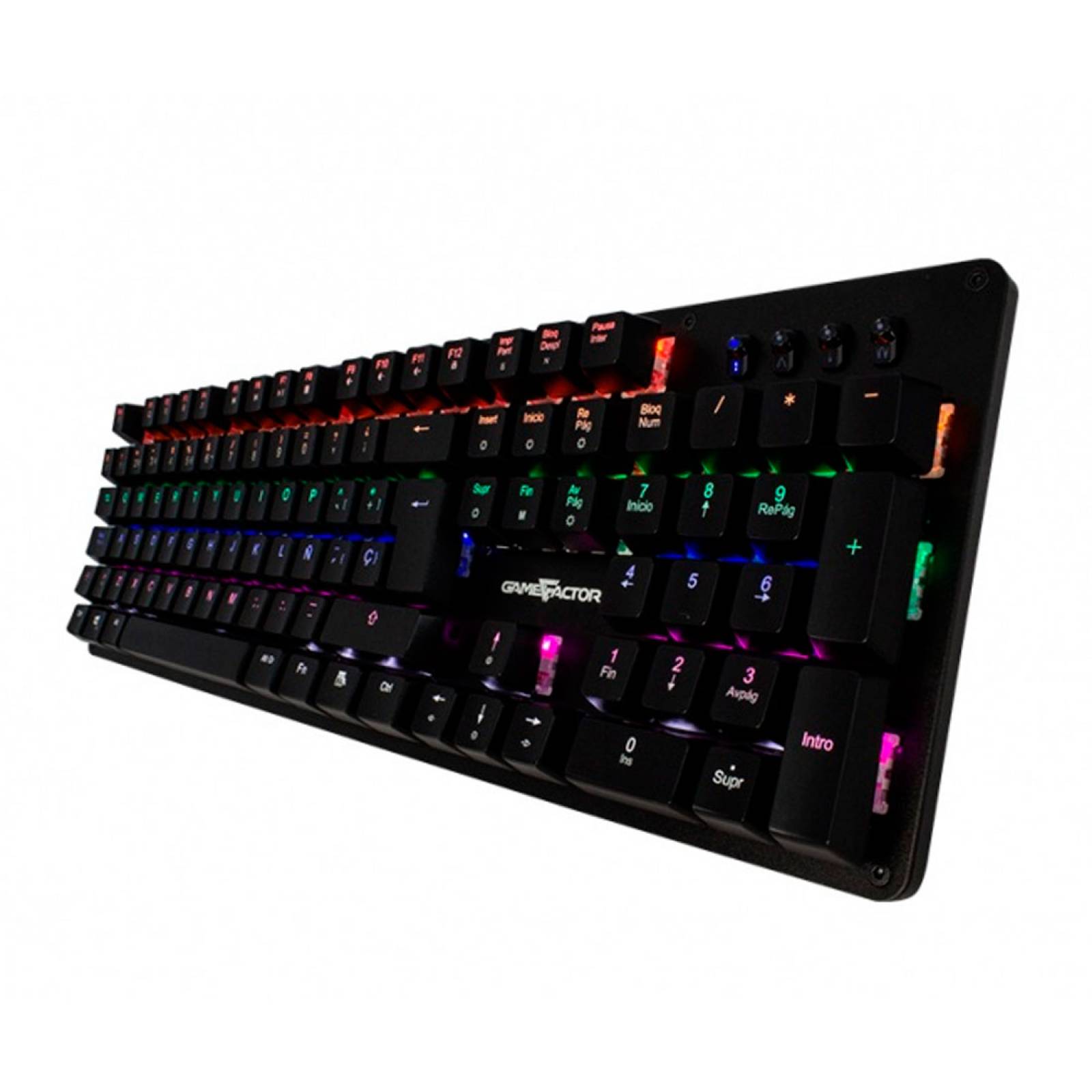 Teclado Estándar KBG400 Diseño Qwerty Led RGB Azul Vorago
