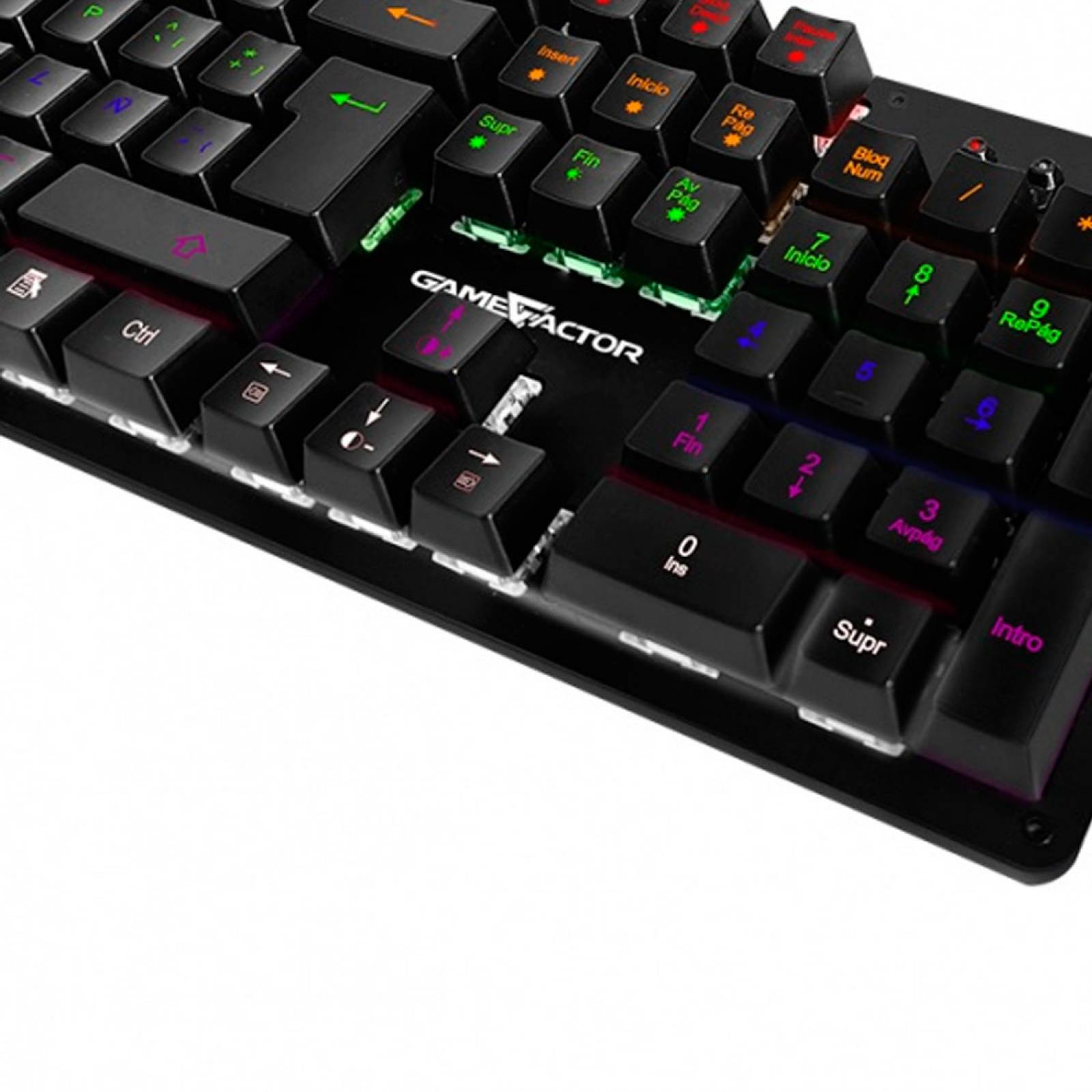 Teclado Estándar KBG400 Diseño Qwerty Led RGB Azul Vorago
