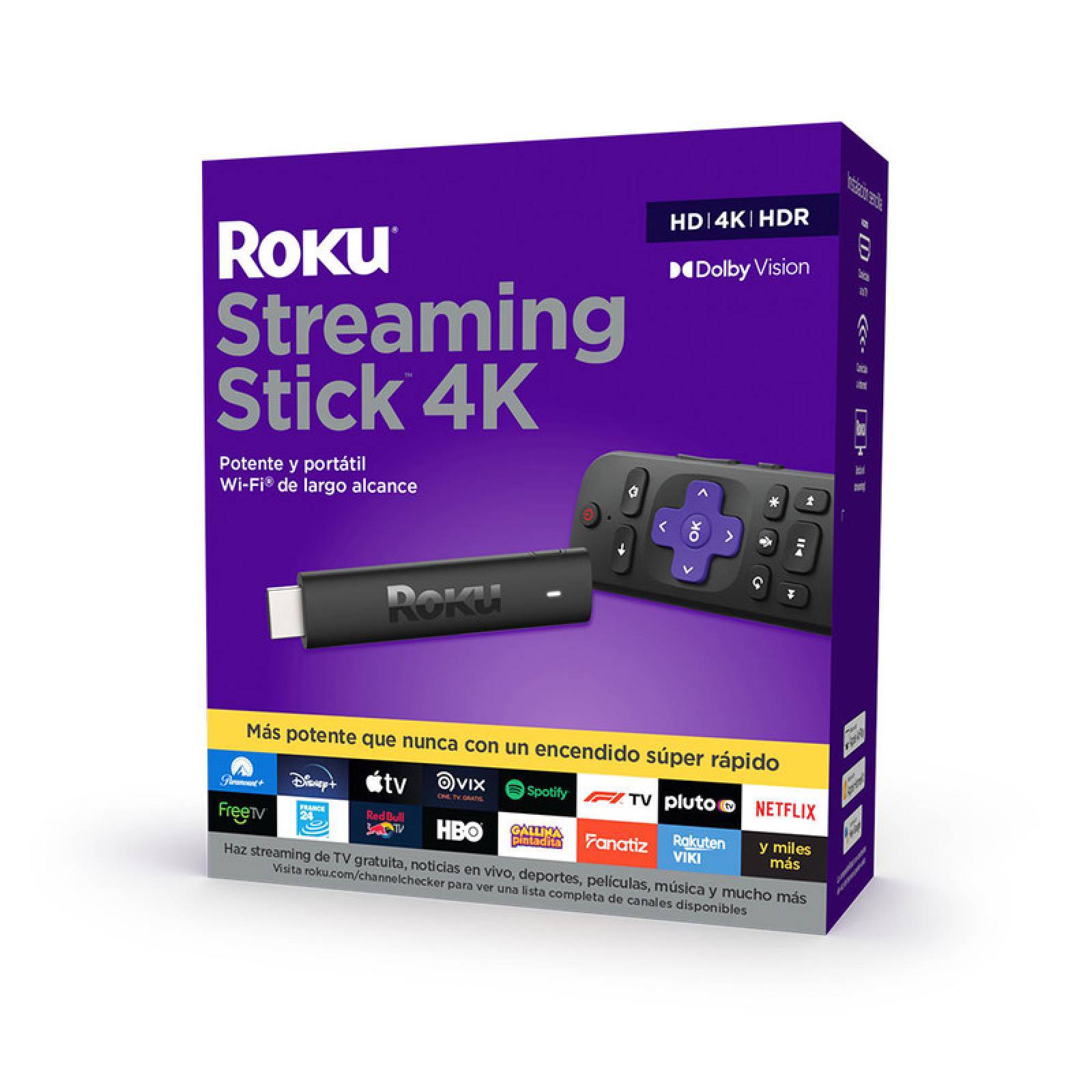 Roku TV Streaming Stick 4k HDR Inalámbrico ROK3820MX