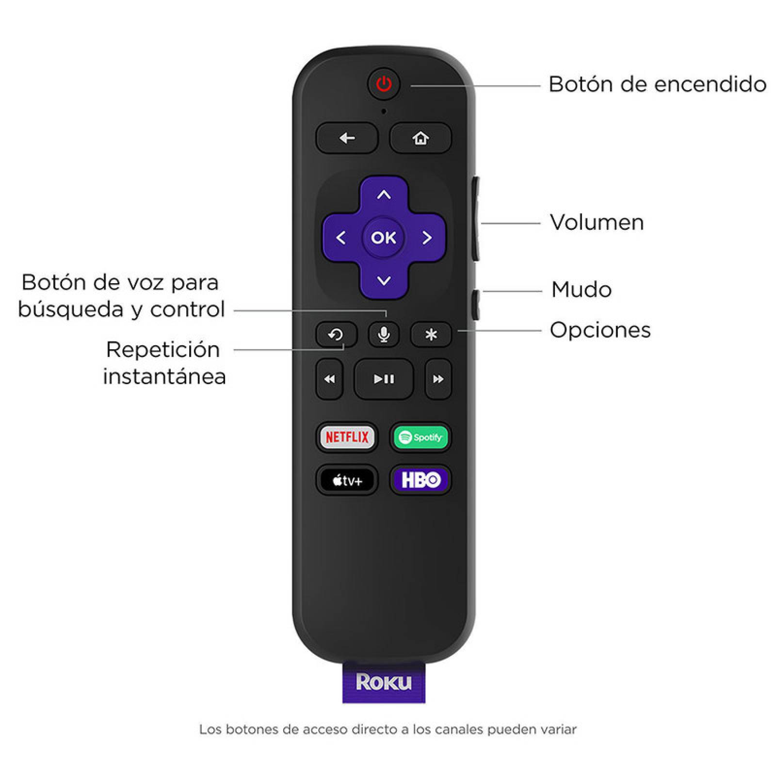 Roku TV Streaming Stick 4k HDR Inalámbrico ROK3820MX