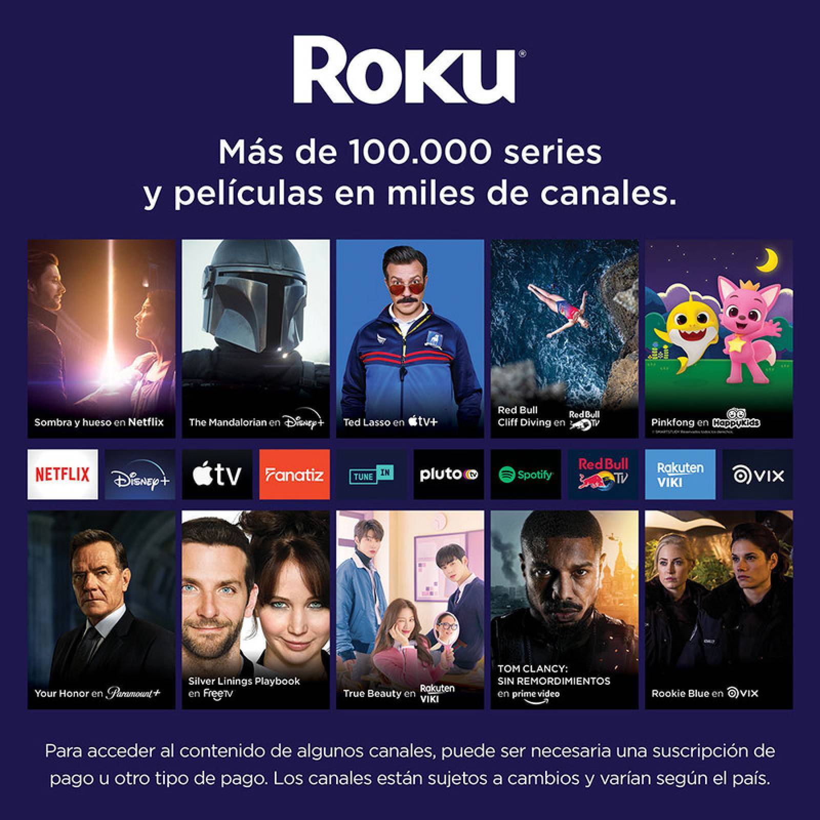 Roku TV Streaming Stick 4k HDR Inalámbrico ROK3820MX