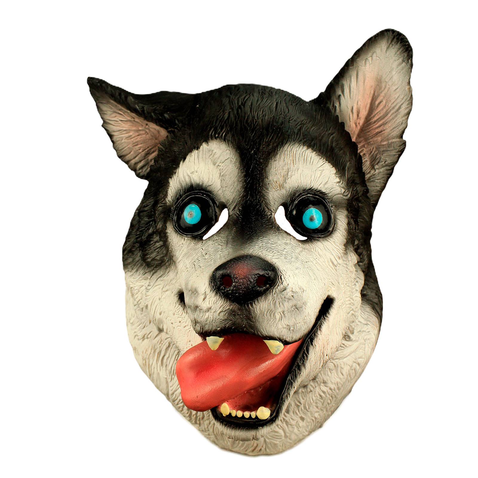 Máscara de Halloween Perro Husky Enloquecido Látex Terror