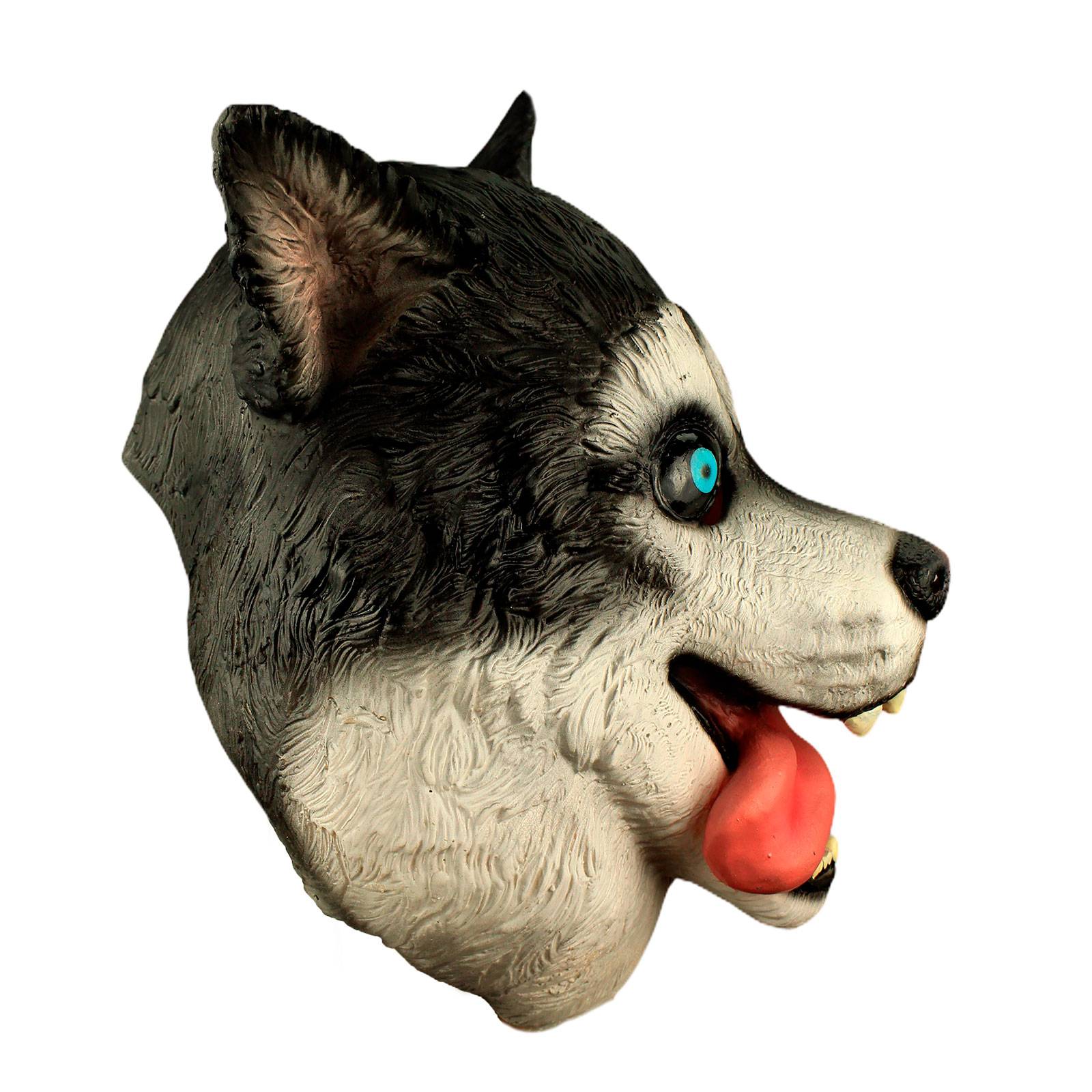 Máscara de Halloween Perro Husky Enloquecido Látex Terror