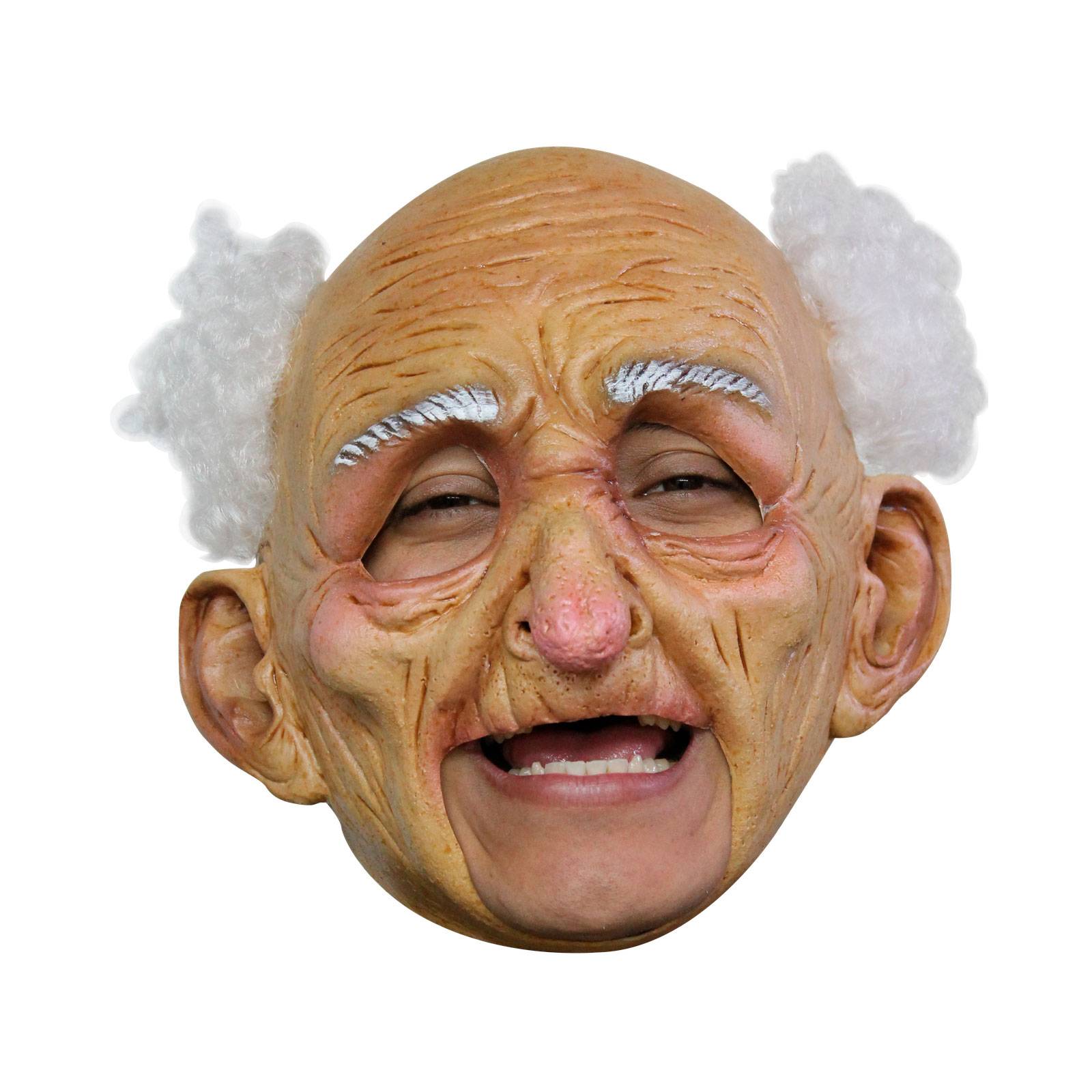 Máscara de Halloween Anciano Abuelo de Lujo Látex Horror