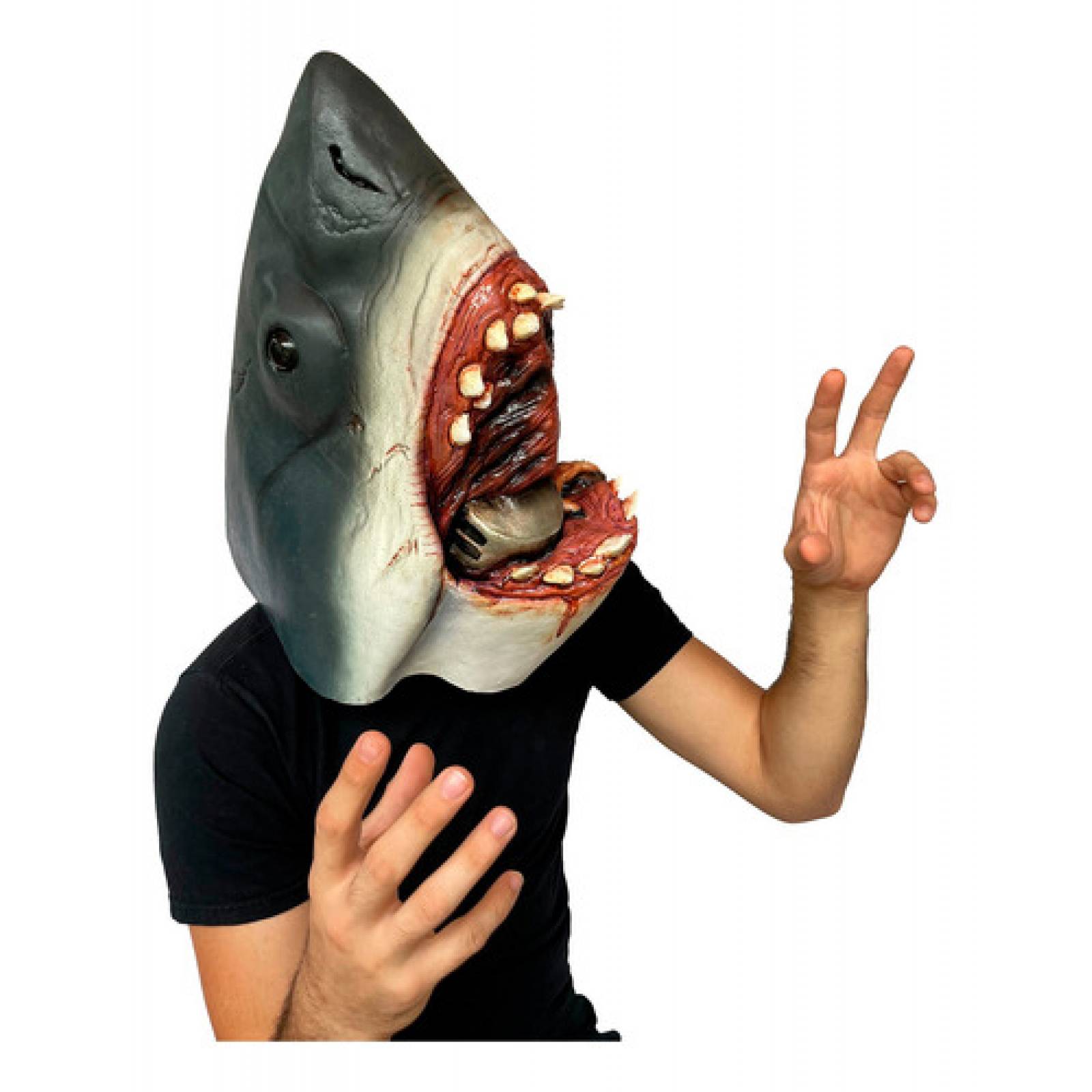 Máscara Para Halloween Tiburón Jaws Terror Látex