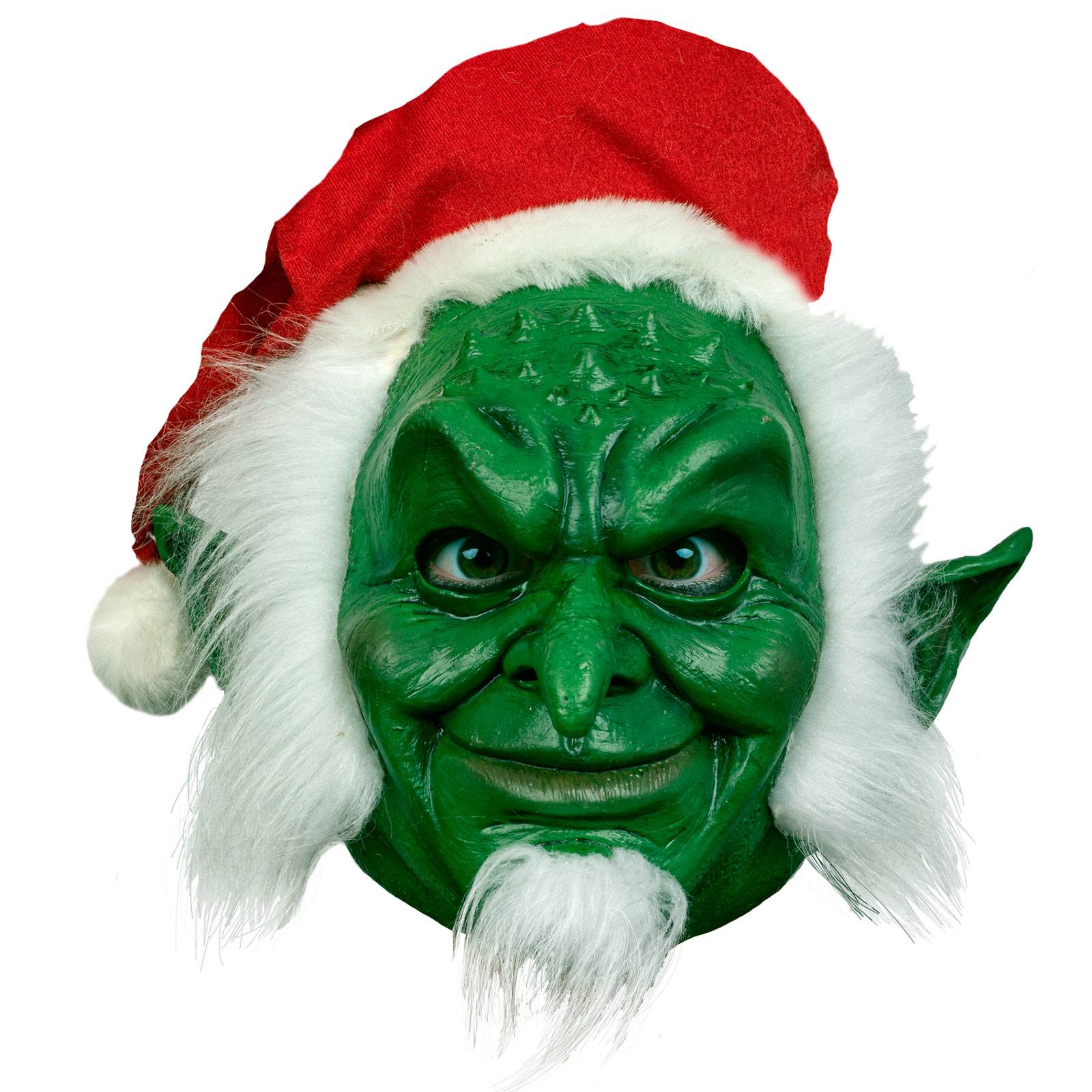 Máscara para Halloween Duende Navideño Látex Horror