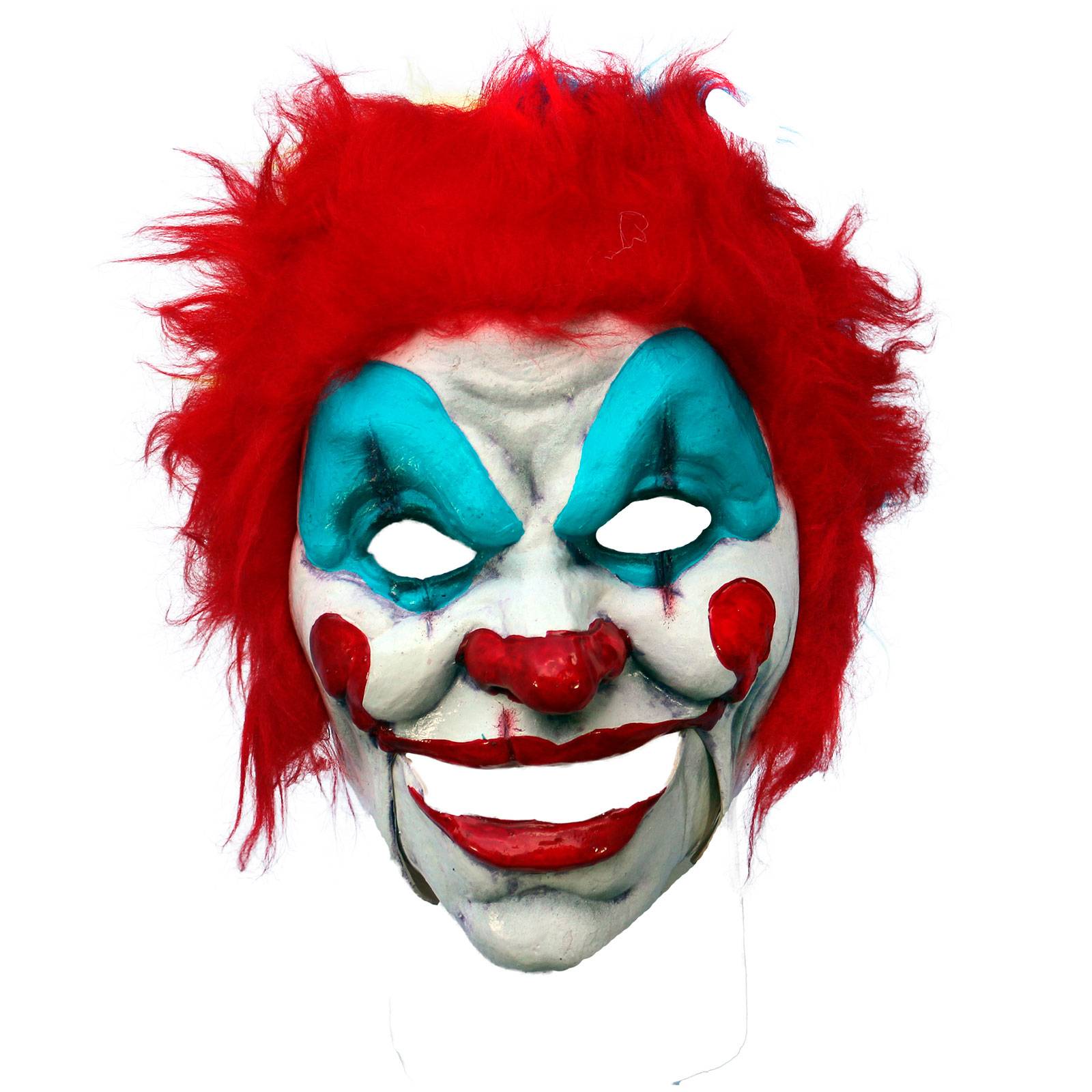 Máscara De Payaso Terrorífica De Látex Con Peluca Roja – Para Adultos Y Niños, Con Aberturas Oculares, Para Halloween Y Carnaval