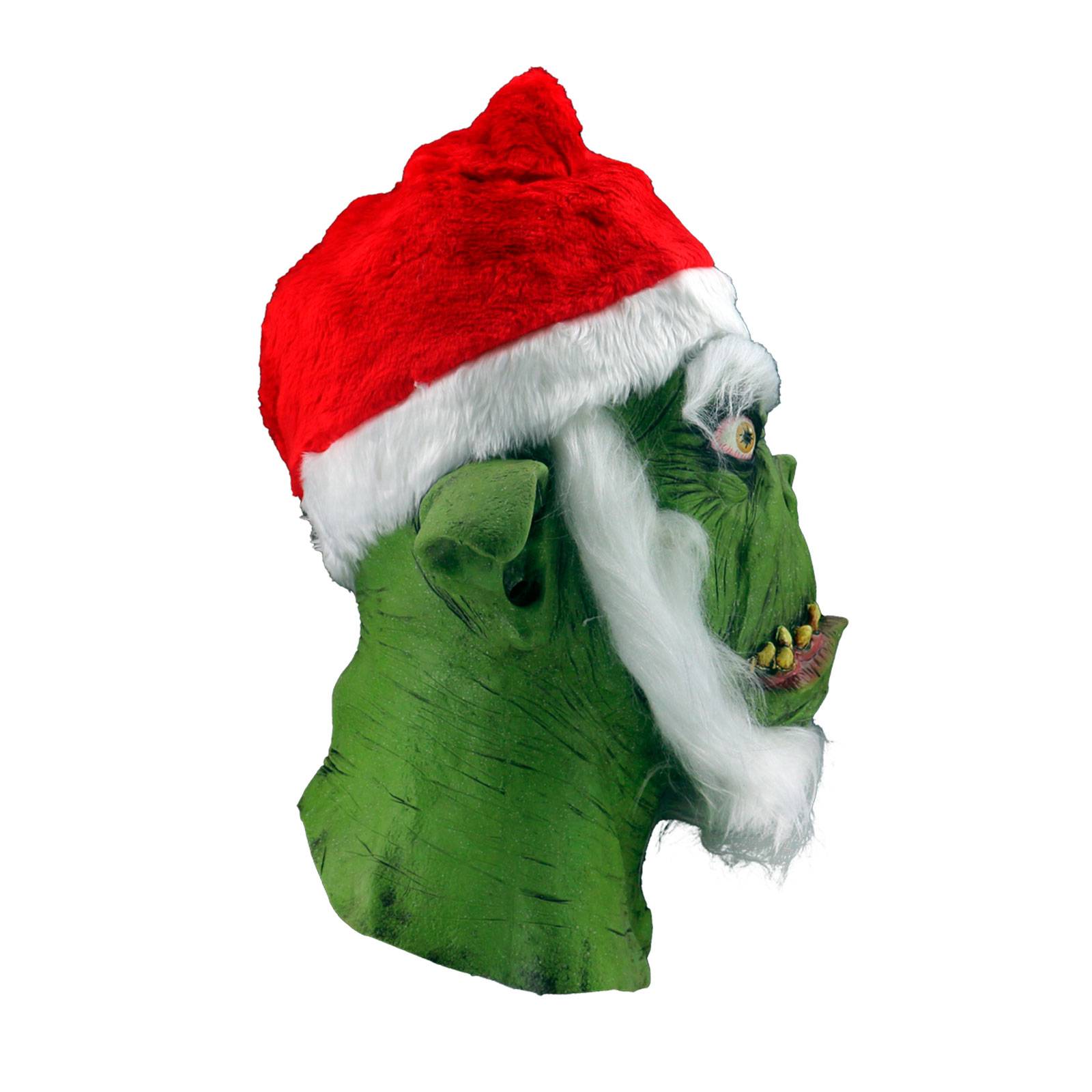 Máscara de Halloween Grinch con gorro Navideño Látex Horror