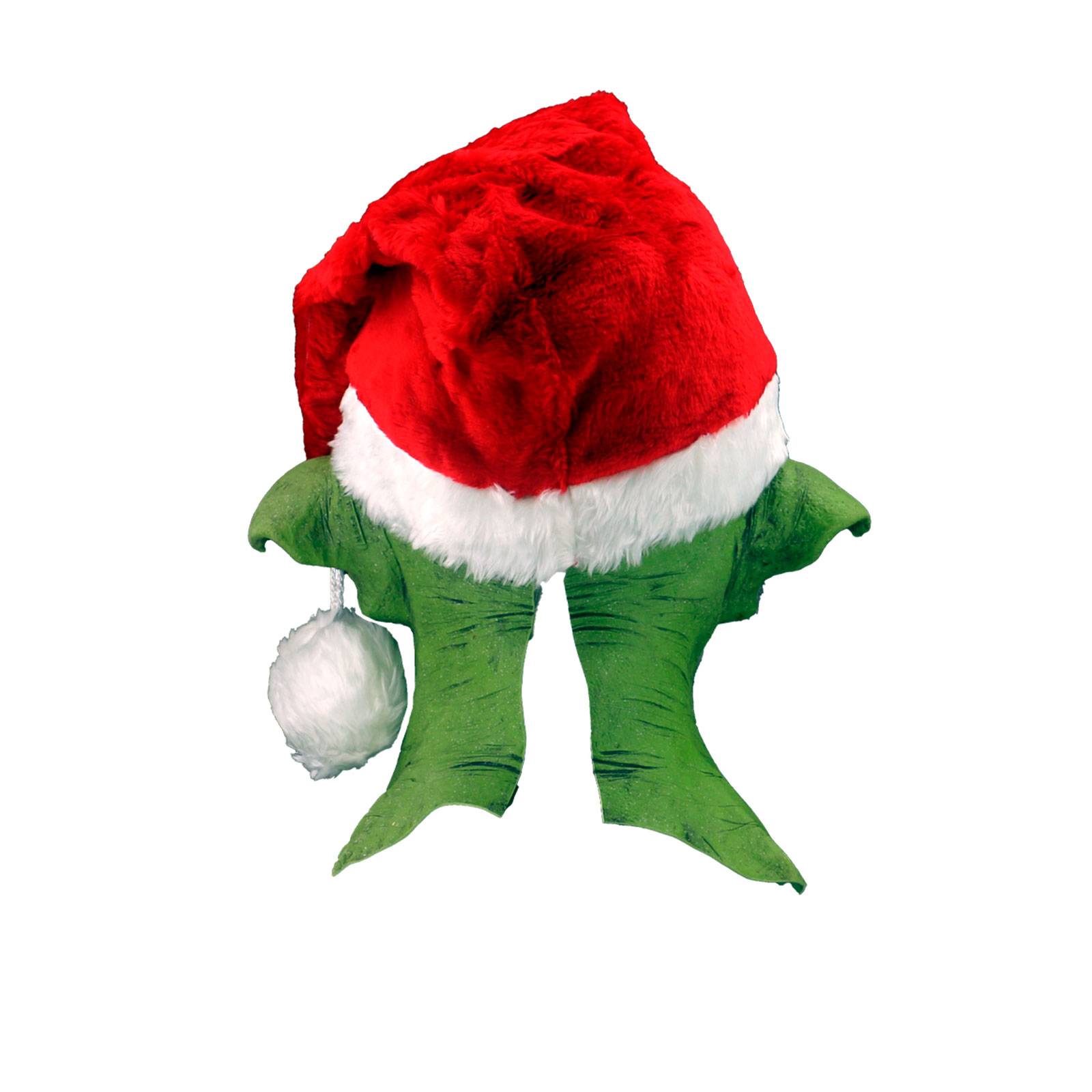 Máscara de Halloween Grinch con gorro Navideño Látex Horror
