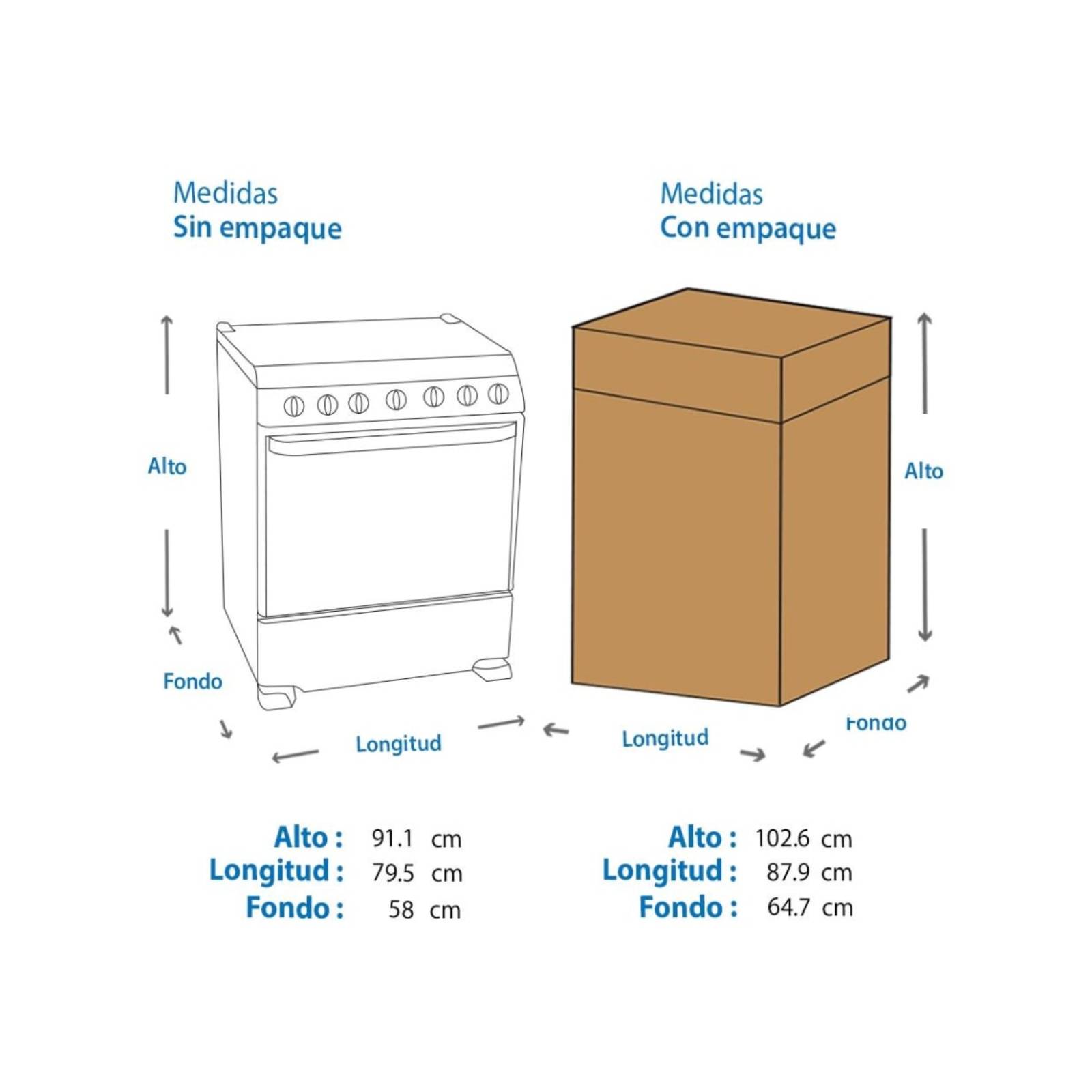 Estufa Acros 6 quemadores Al piso 30 Pulgadas AF 5001Z