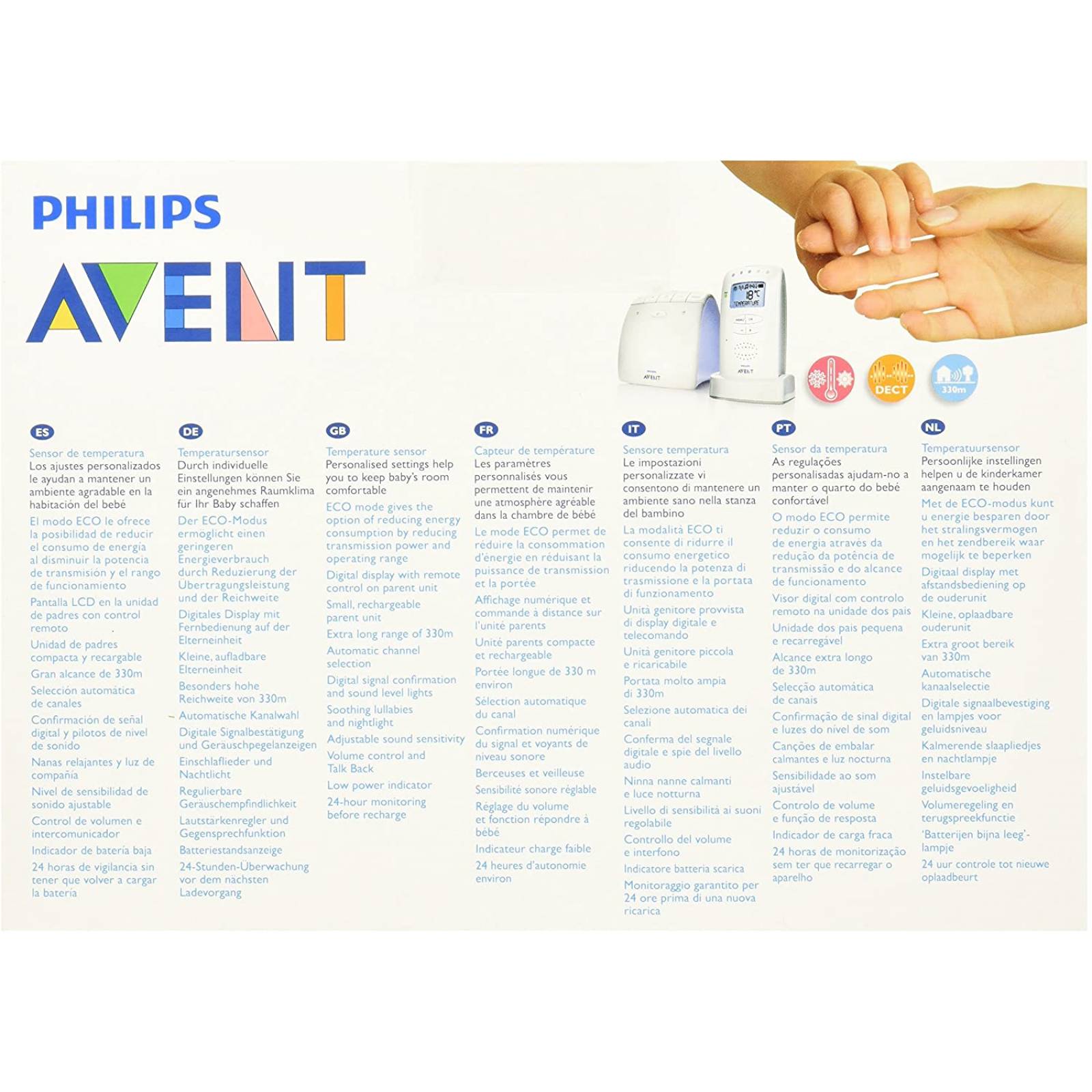 Monitor Bebe Dect Philips Avent SCD525 00 Estandar