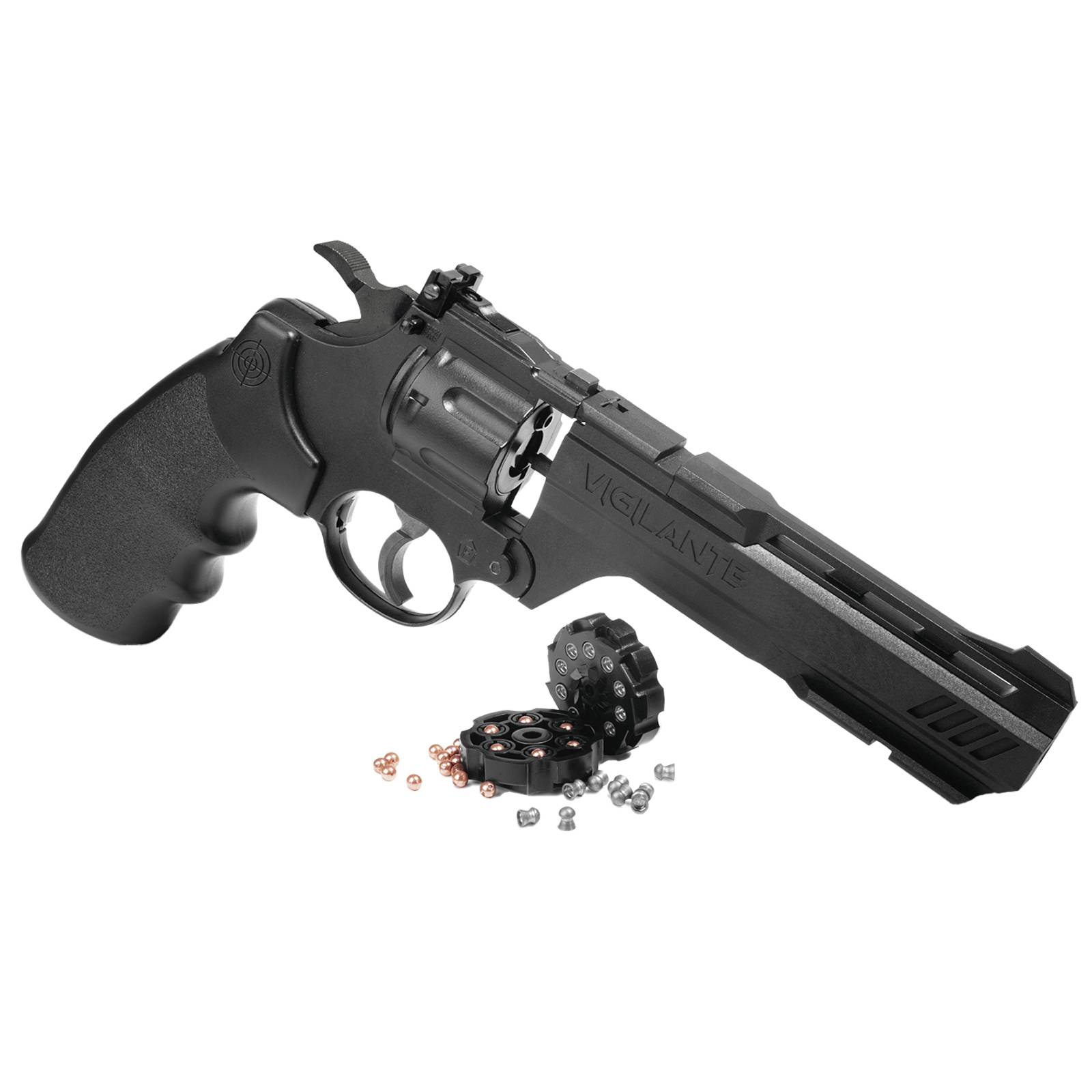 Pistola Accionada CO2 Vigilante Rev Cal  4 5 Crosman