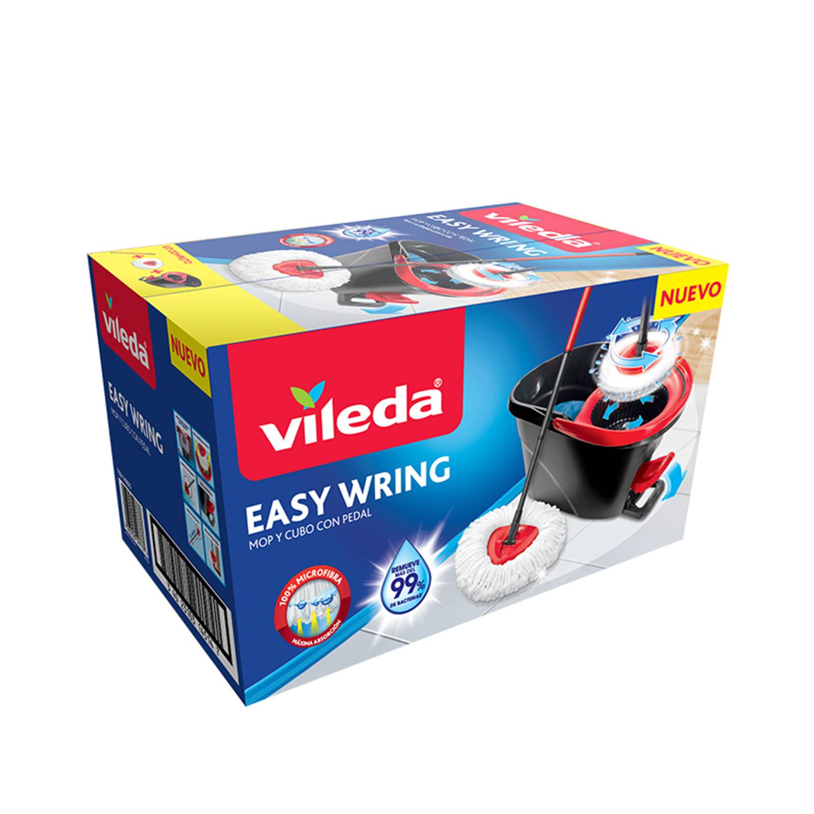 Trapeador Mop y Cubo con Pedal de Vileda Easy Wring