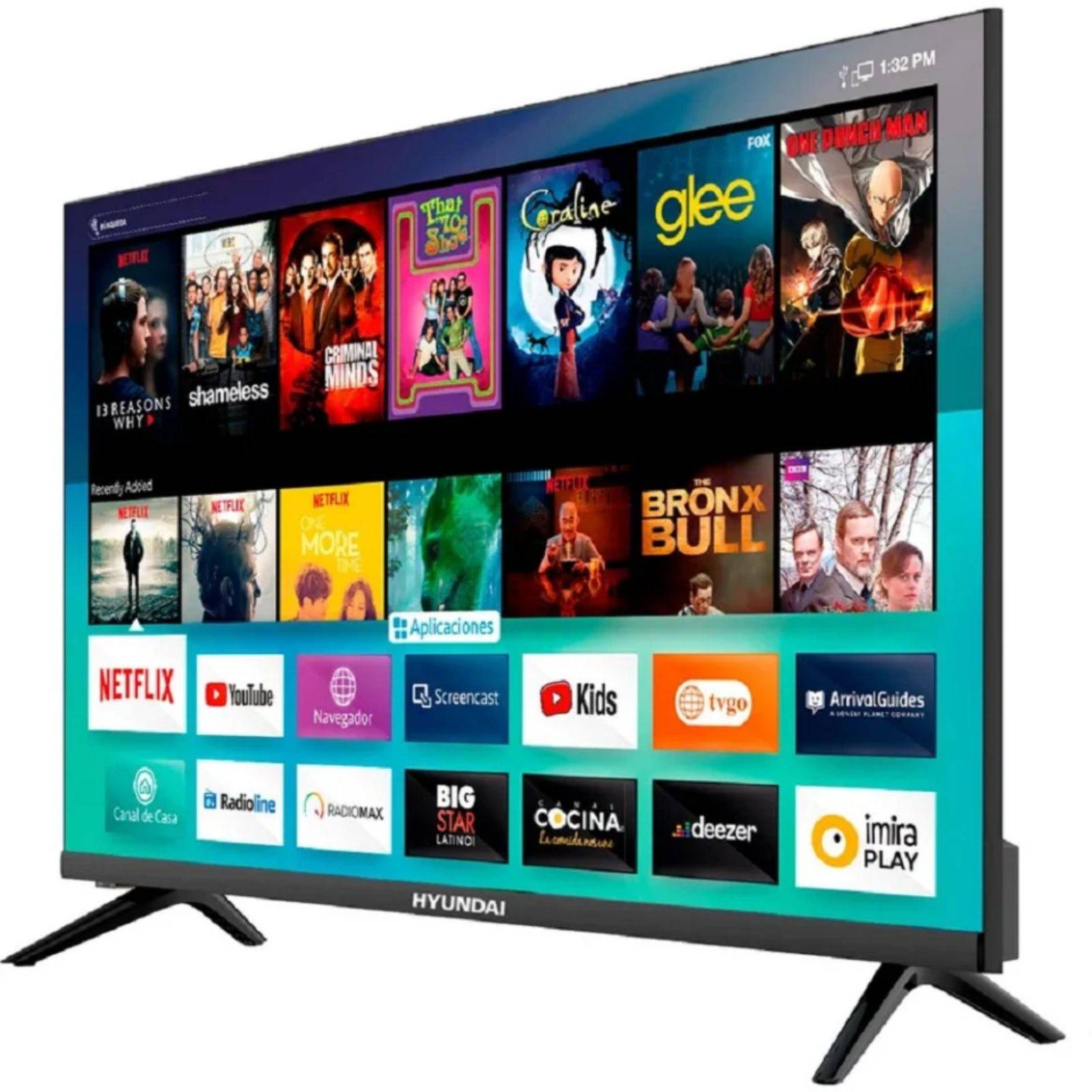 Pantalla TV LED HD 32 Pulgadas HYLED3244NIM Hyundai