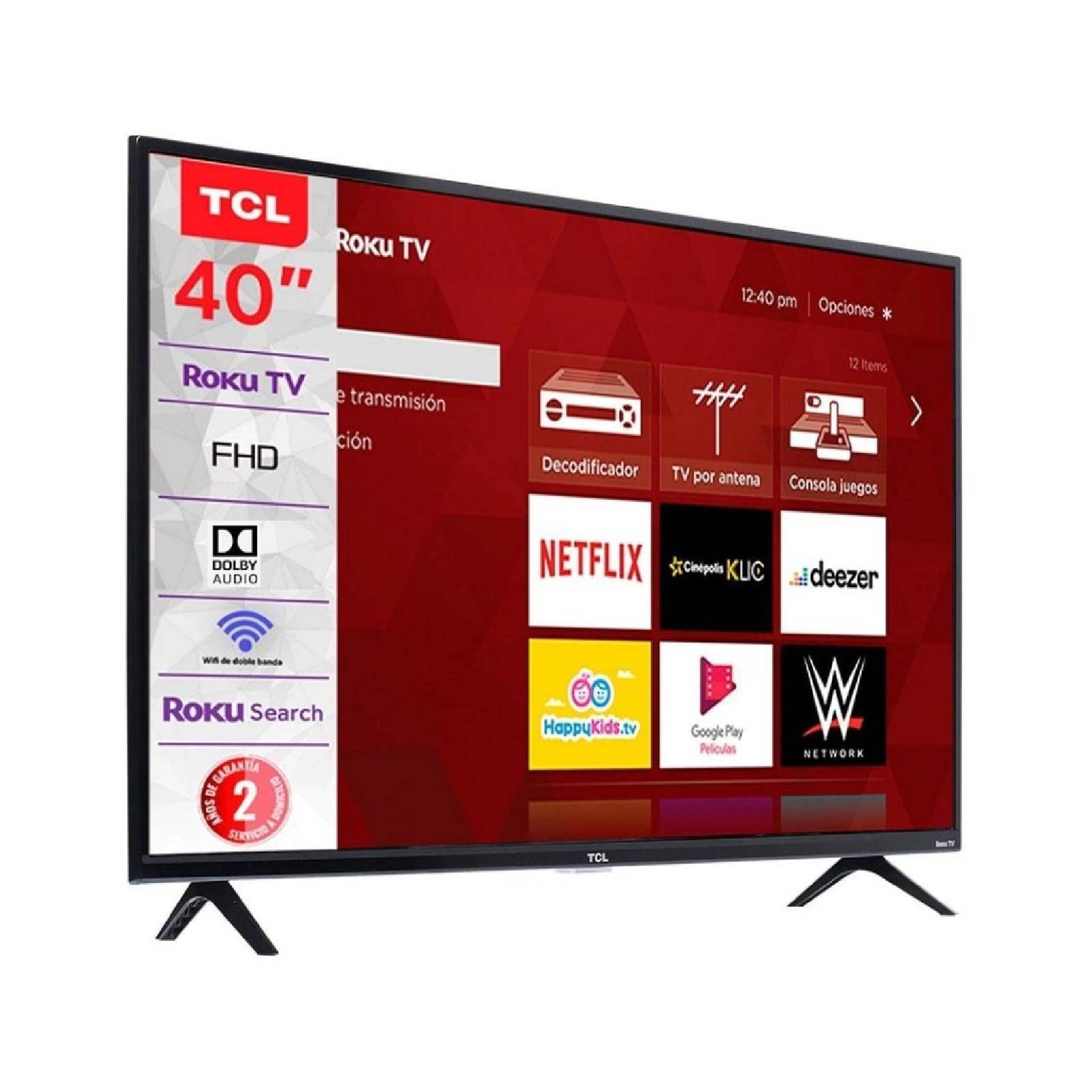 Smart Tv 40 Pulgadas 40S331 Full Hd Led 1080P Sonido 3D Tcl
