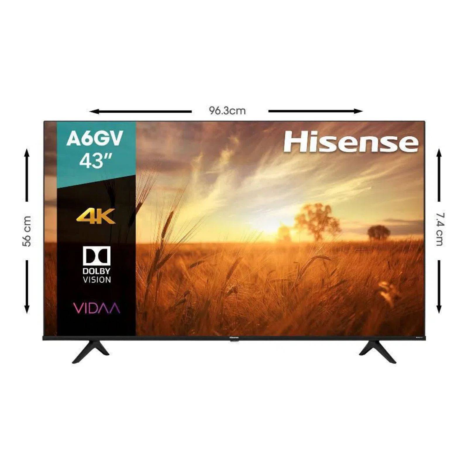 Smart TV Hisense 43 Pulgadas 4K UHD Android TV 43A6GV
