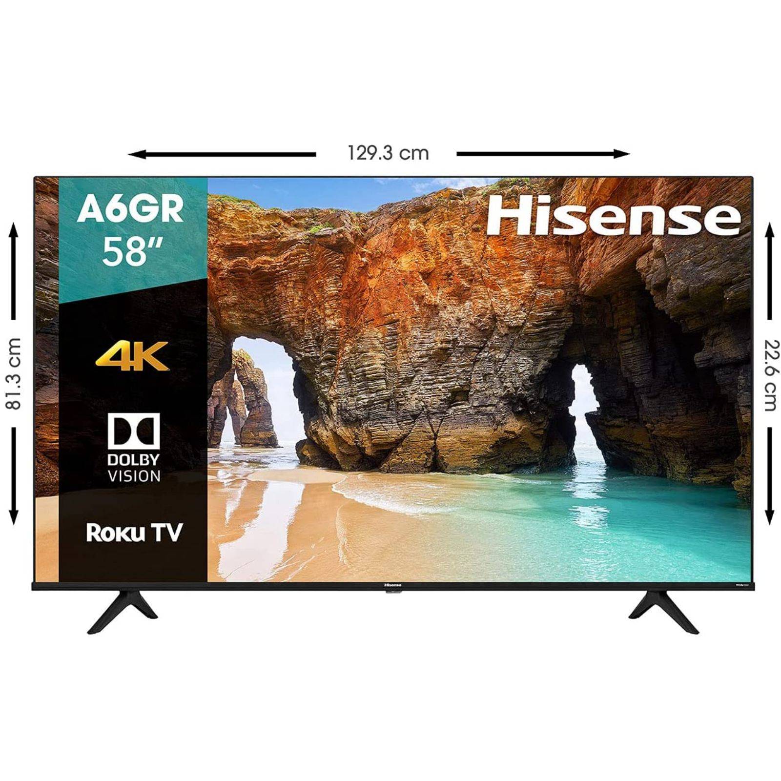 Smart TV Hisense 58 Pulgadas 4K Ultra HD 1080p 58A6GR