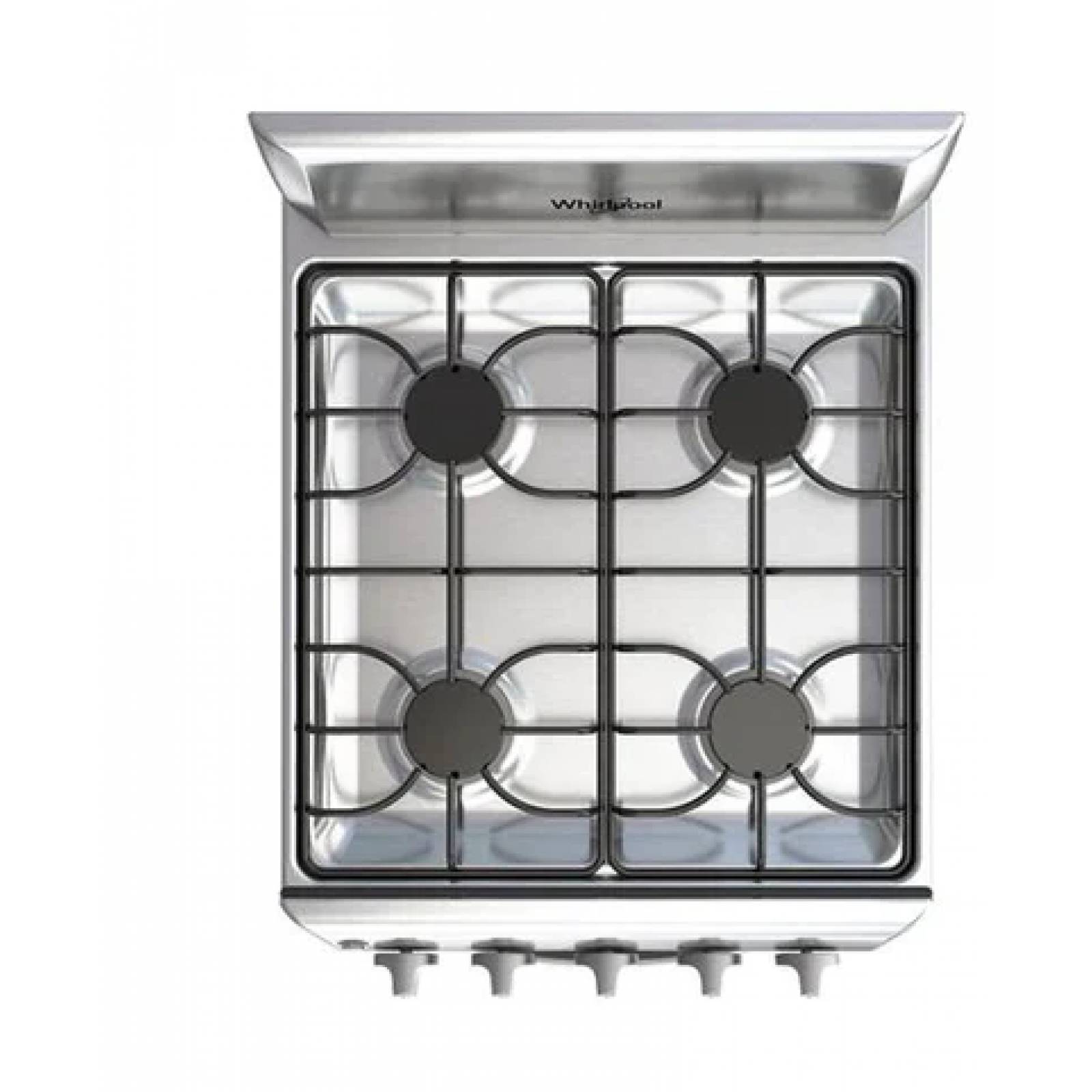 Estufa 20 Pulgadas Acero inoxidable 4 Quemadores Whirlpool