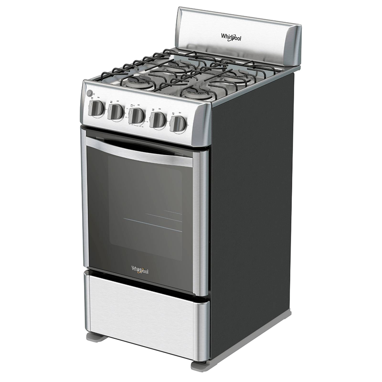 Estufa 20 Pulgadas Acero inoxidable 4 Quemadores Whirlpool