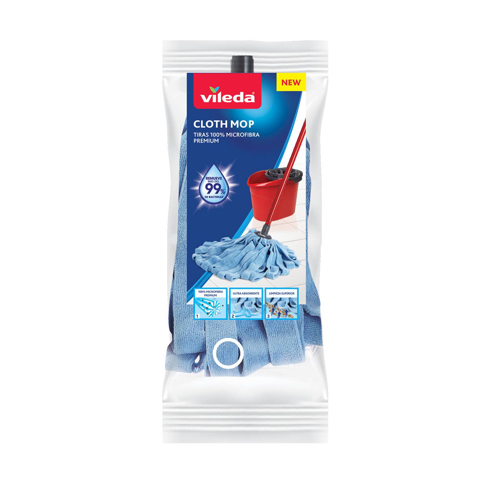 Cloth Mop Vileda Trapeador Microfibra Ultra Absorbente