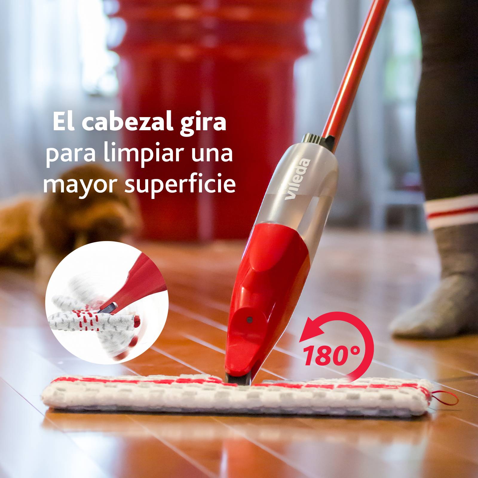 Trapeador Mop Microfibra Pro Mist Max Sistema Vileda