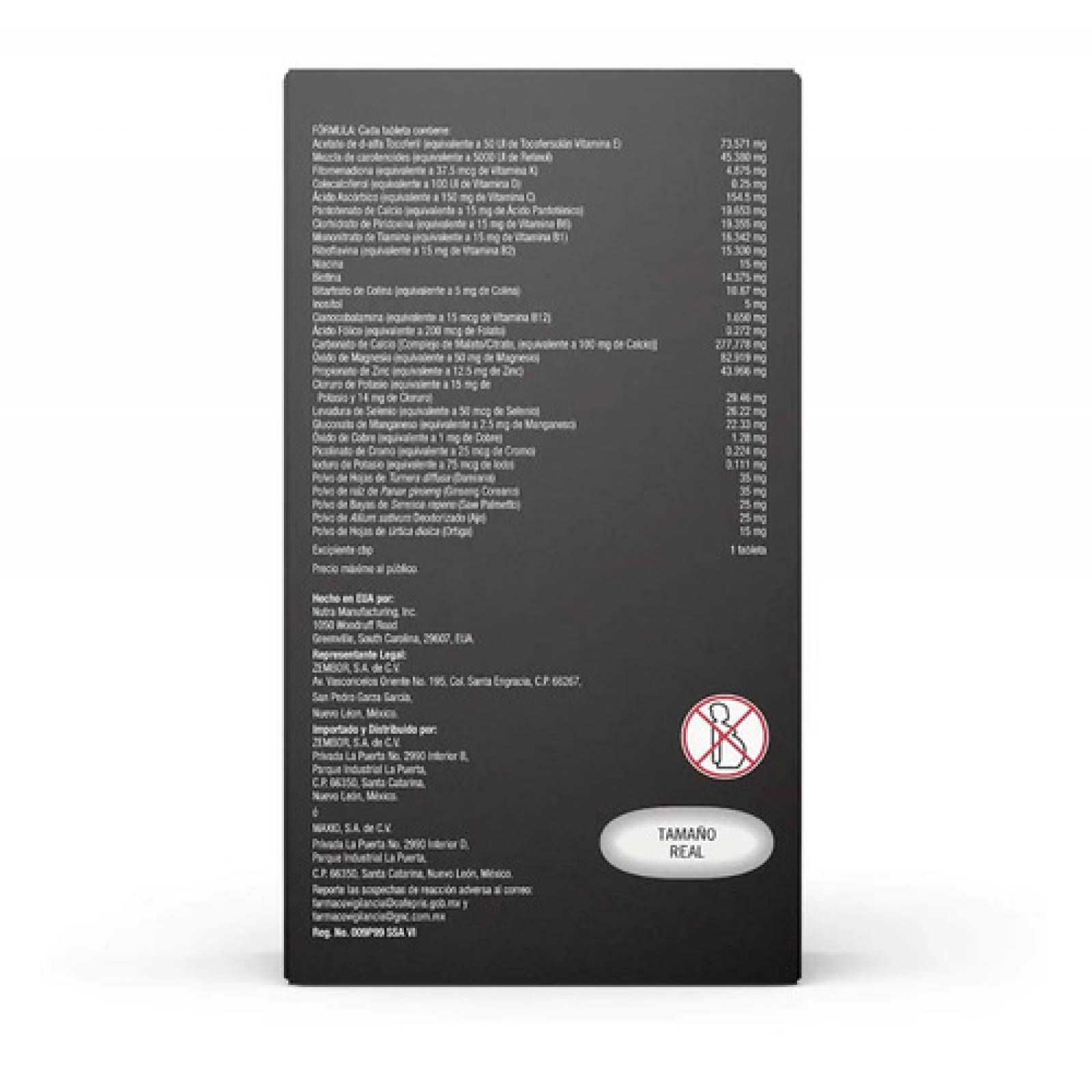 Suplemento Multivitaminico C minerales Mega Men Gnc 60 Tab