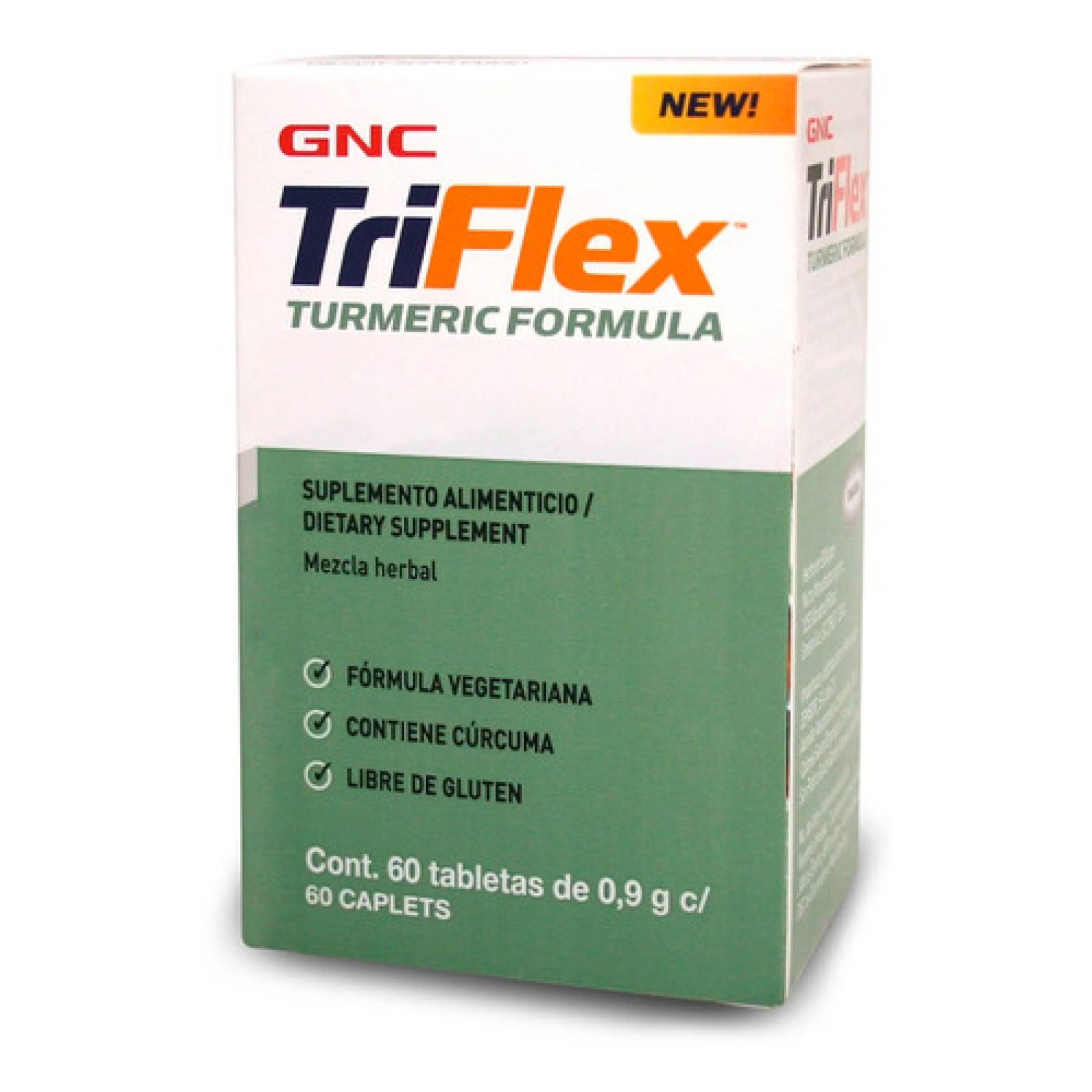 Suplemento Triflex Turmeric Fórmula Cúrcuma Gnc 60 Tabletas