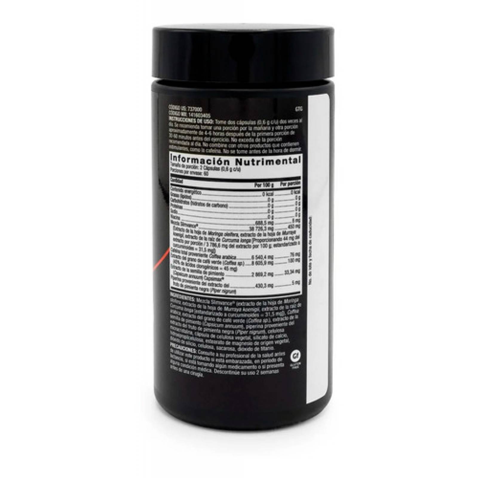 Suplemento Herbal Slimvance Thermo Bodydynamix 120 Cápsulas