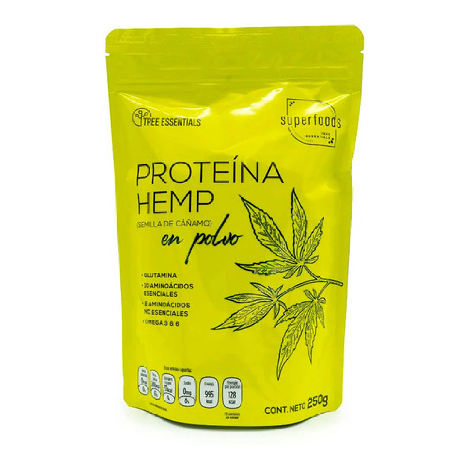 Te Proteina Hemp En Polvo Cáñamo Tree Essentials 250 Gramos