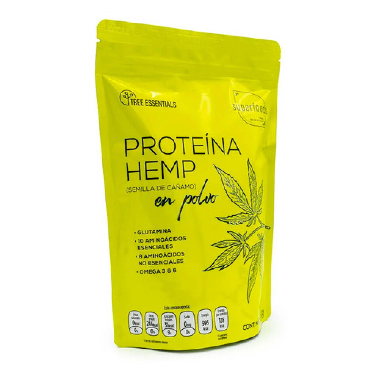 Te Proteina Hemp En Polvo Cáñamo Tree Essentials 250 Gramos