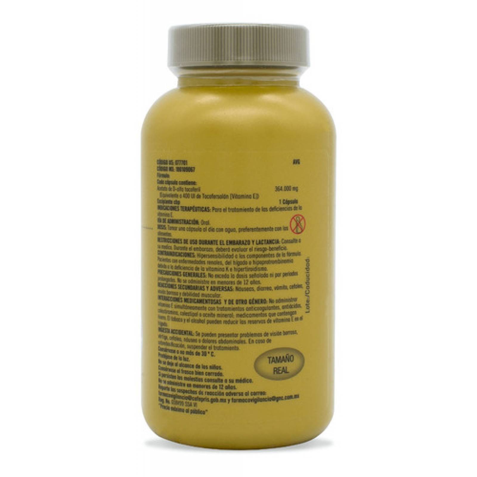 Vitamina E Tocofersolán 400 Ui Gnc Natural E 180 Cápsulas