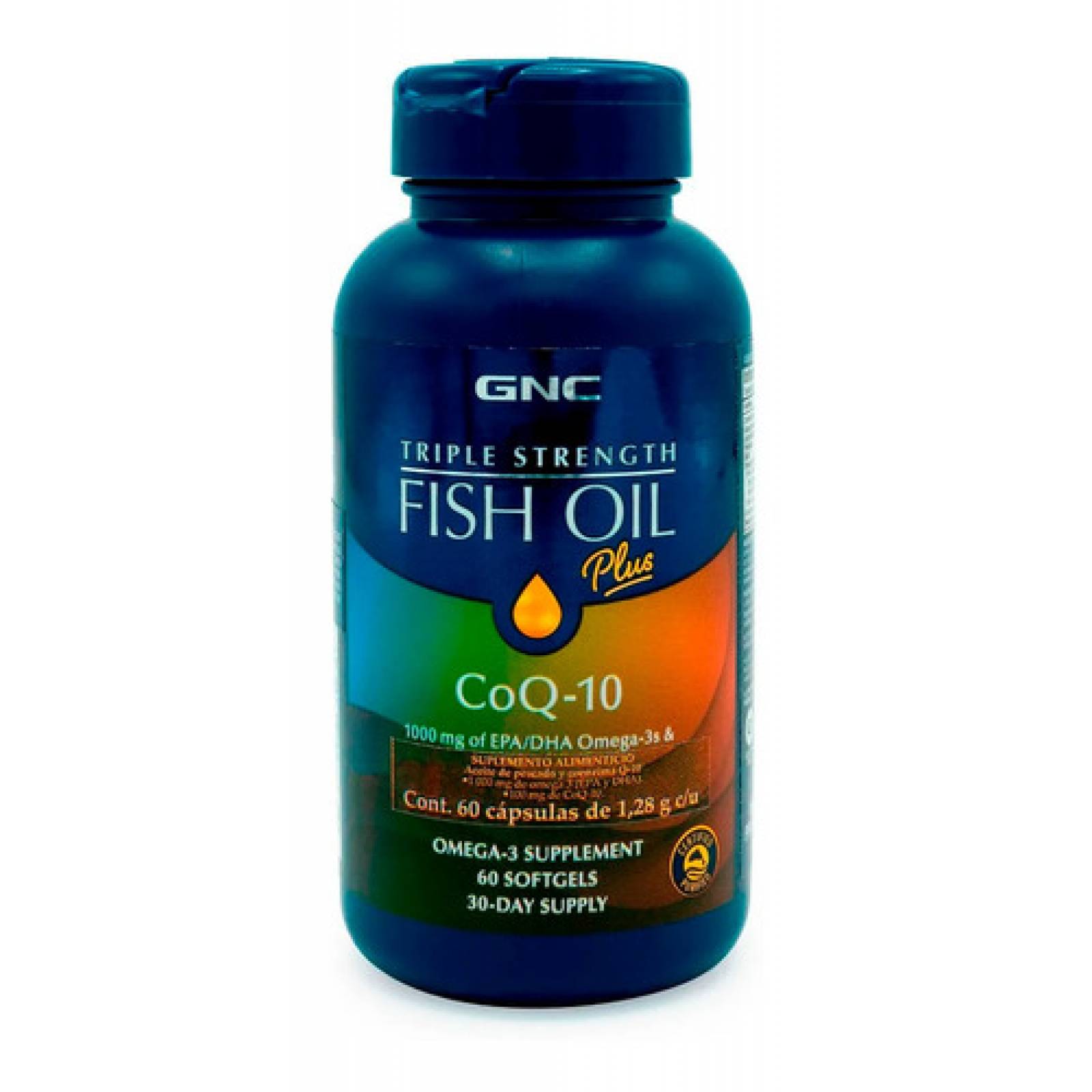 Aceite De Pescado Con Omega 3 Y Coq 10 Gnc 60 Cápsulas